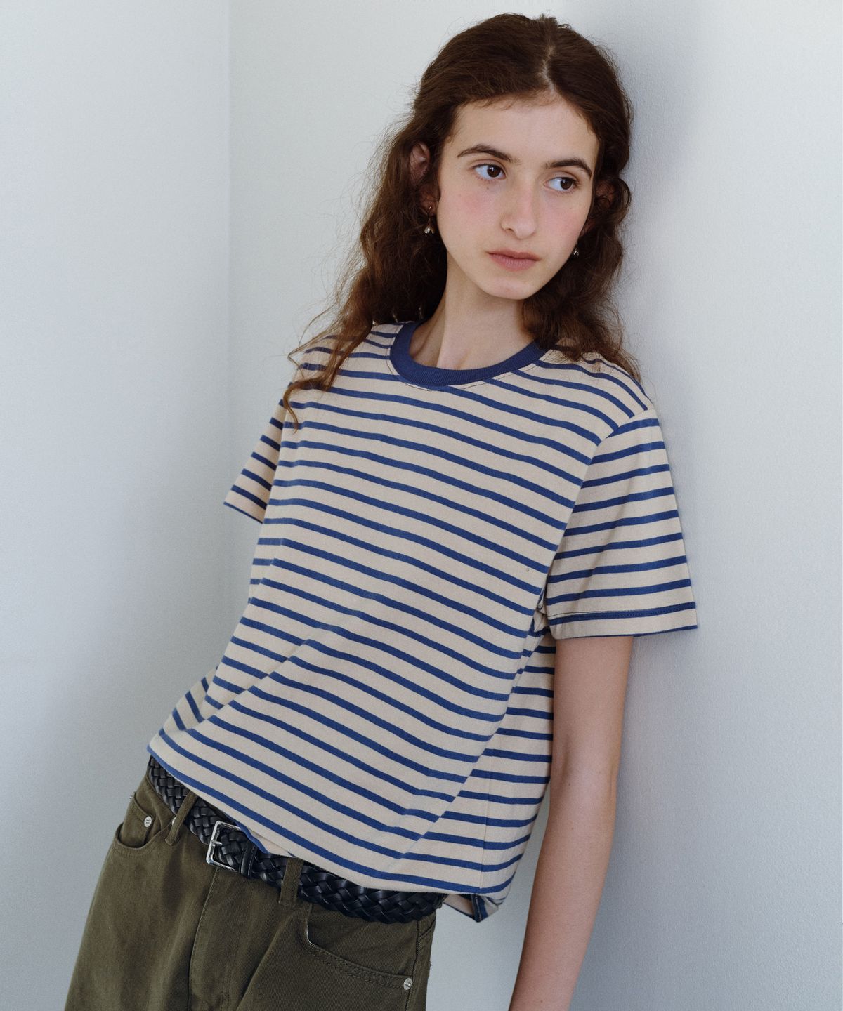 유라고(URAGO) [2PACK] Stripe half t-shirt