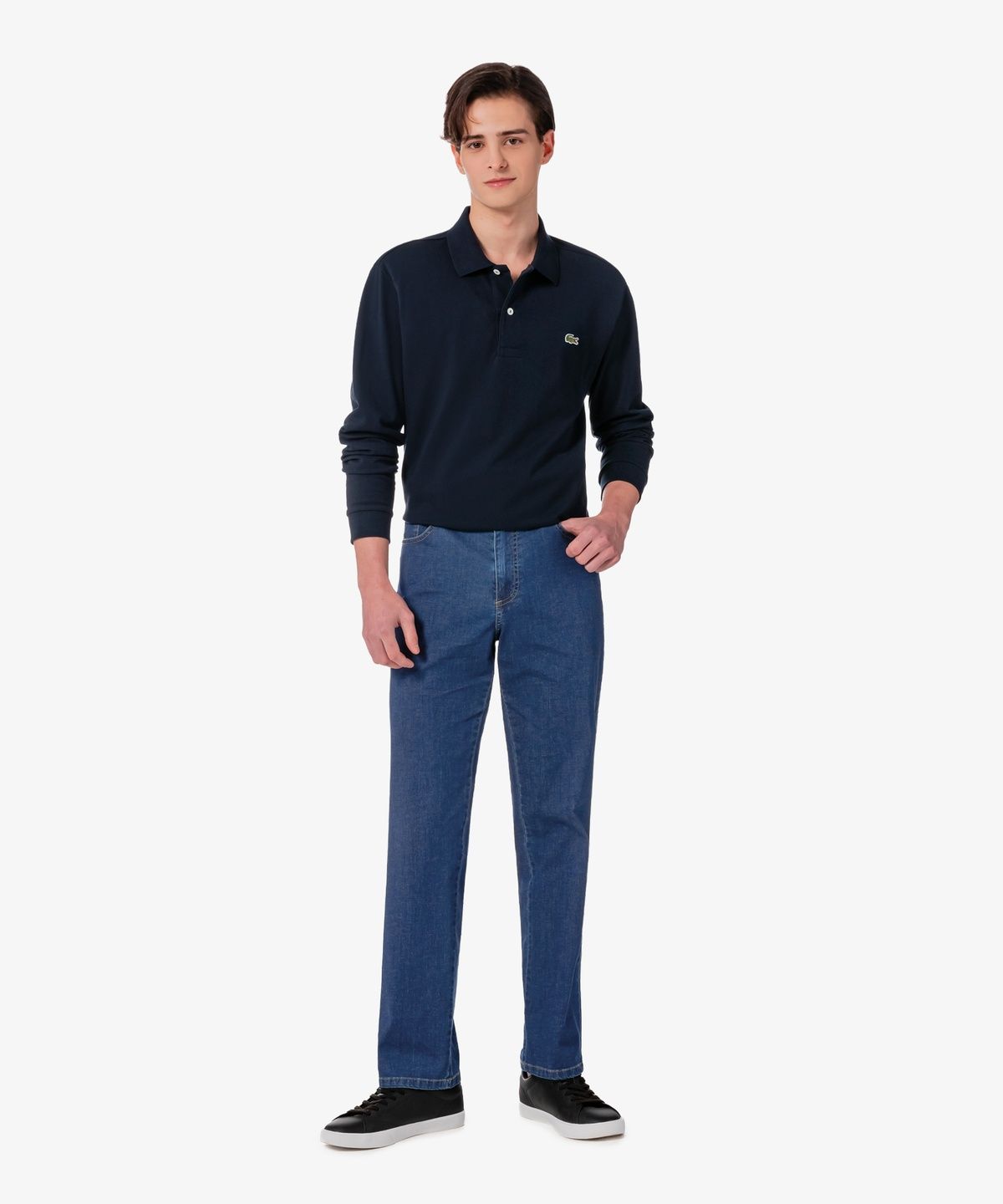 라코스테(LACOSTE) 남성 프렌치 레귤러핏 베이직 긴팔 폴로 셔츠 PH732E-56G HDE