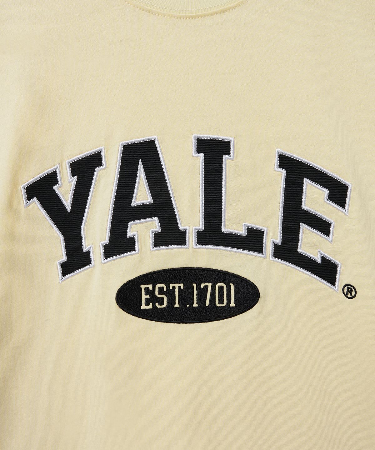 예일(YALE) 투톤아치 반팔티셔츠_옐로우