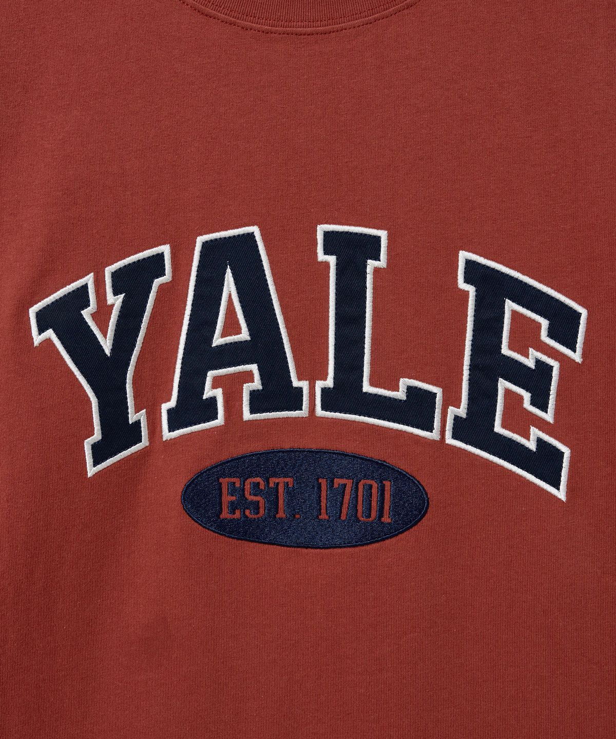 예일(YALE) 투톤아치 반팔티셔츠_코랄