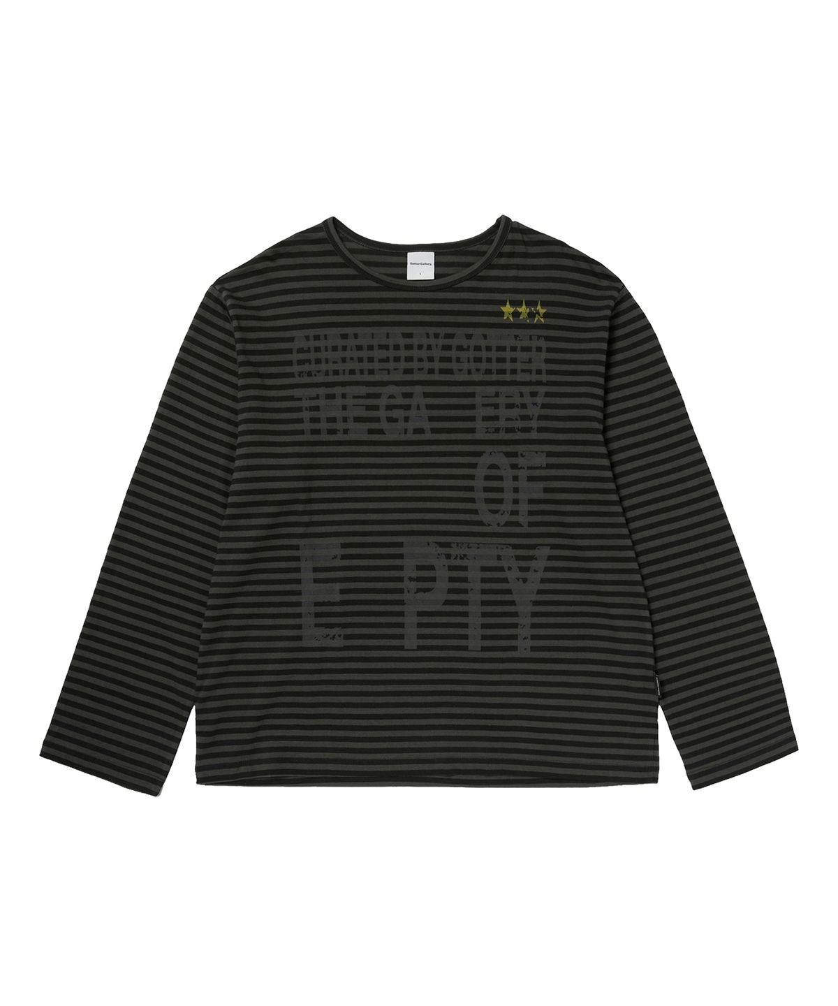 가터갤러리(GOTTER GALLERY) EMPTY LLM STRIPE LONG SLEEVE_CHARCOAL