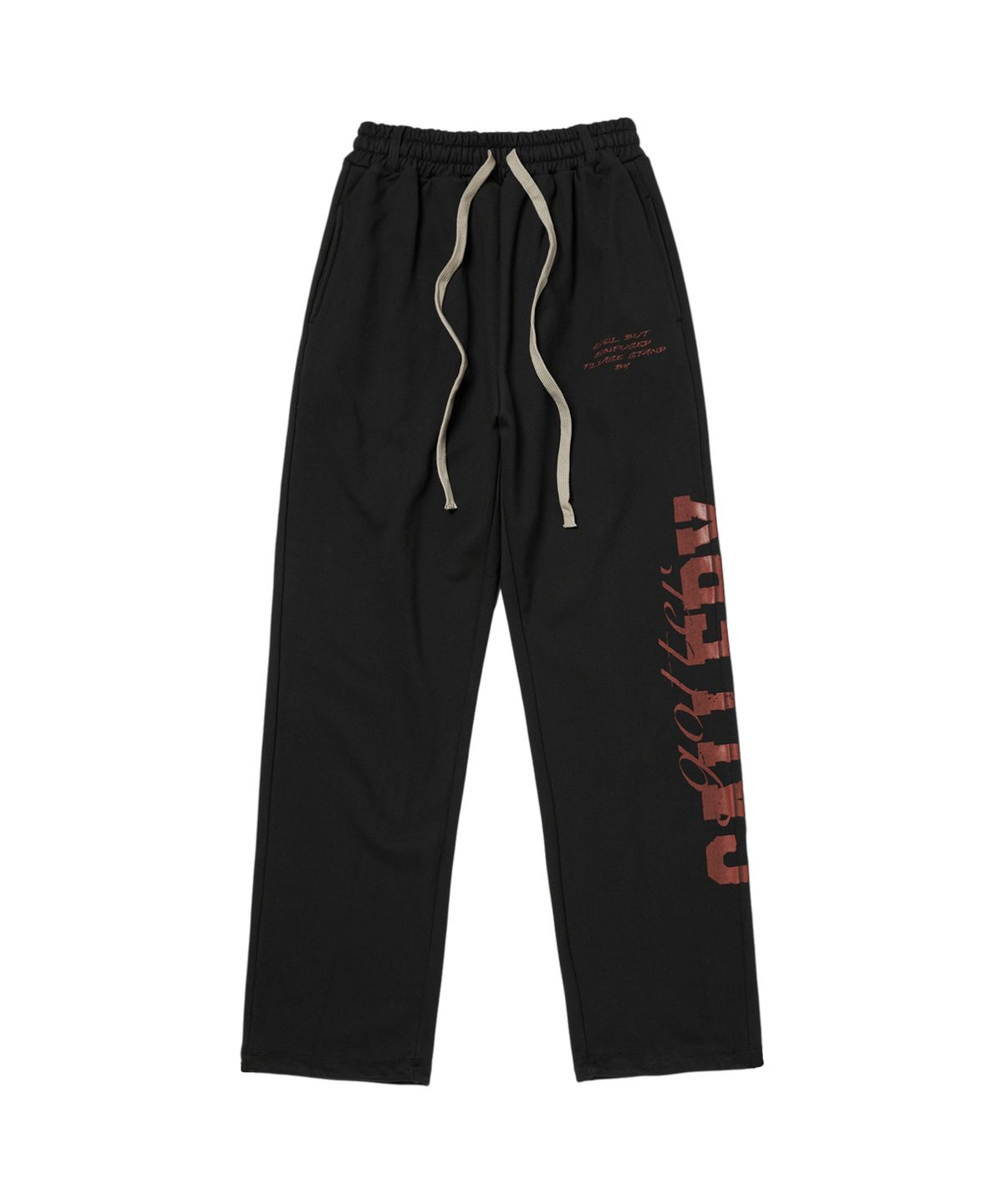 가터갤러리(GOTTER GALLERY) SIDE LOGO CROSS SWEAT PANTS_BLACK