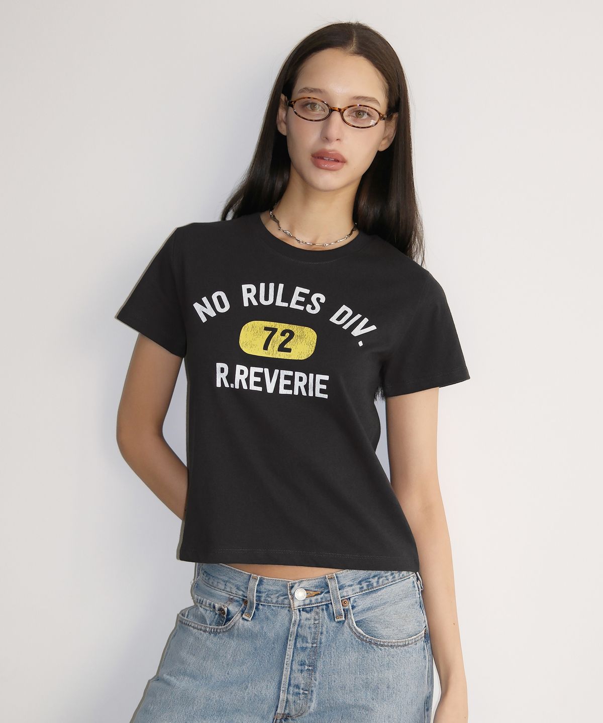 러스틱 레버리(RUSTIC REVERIE) 올드 스포츠 베이비 티셔츠 [빈티지블랙]