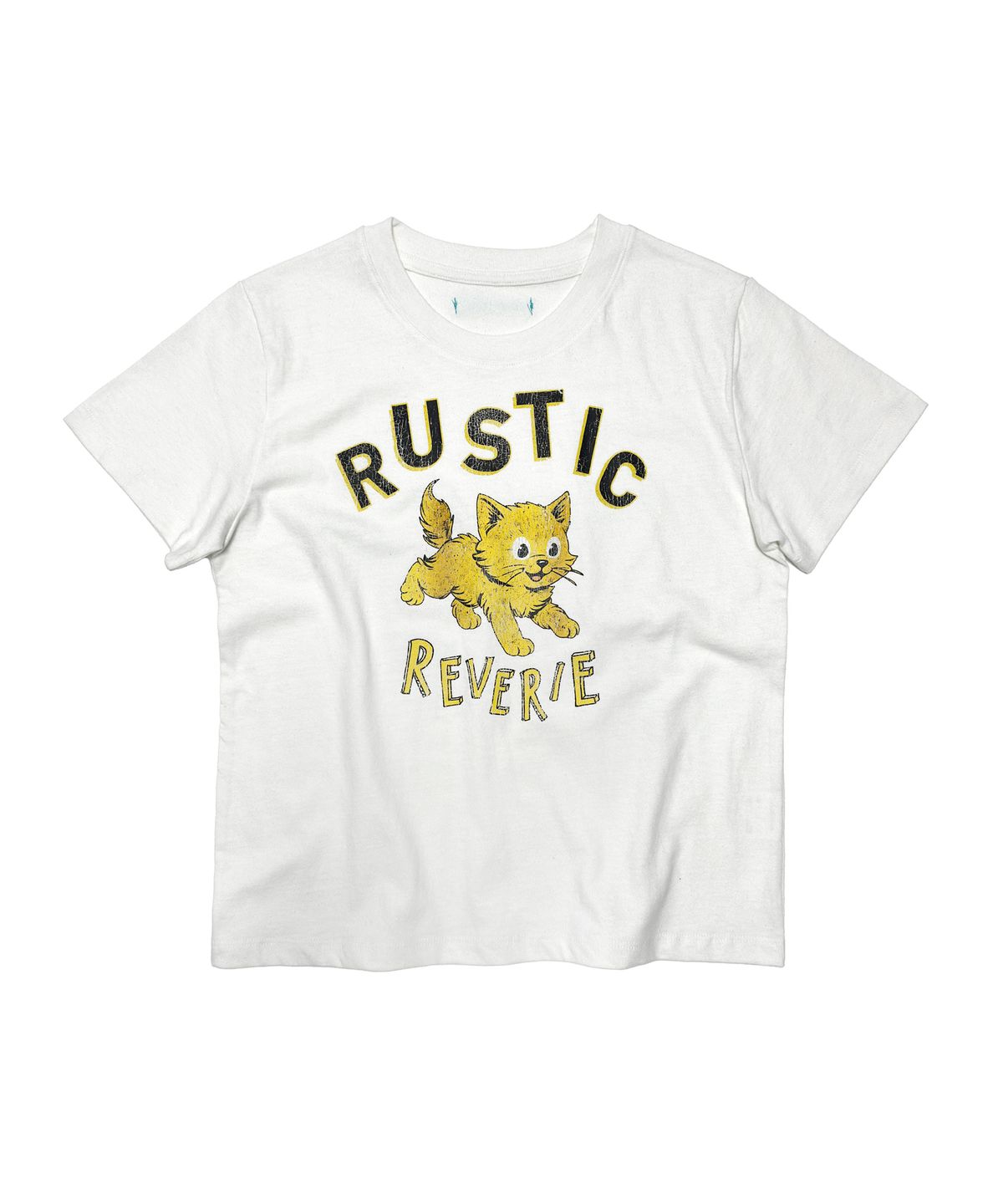 러스틱 레버리(RUSTIC REVERIE) 포크 러스틱 캣 베이비 티셔츠 [아이보리]