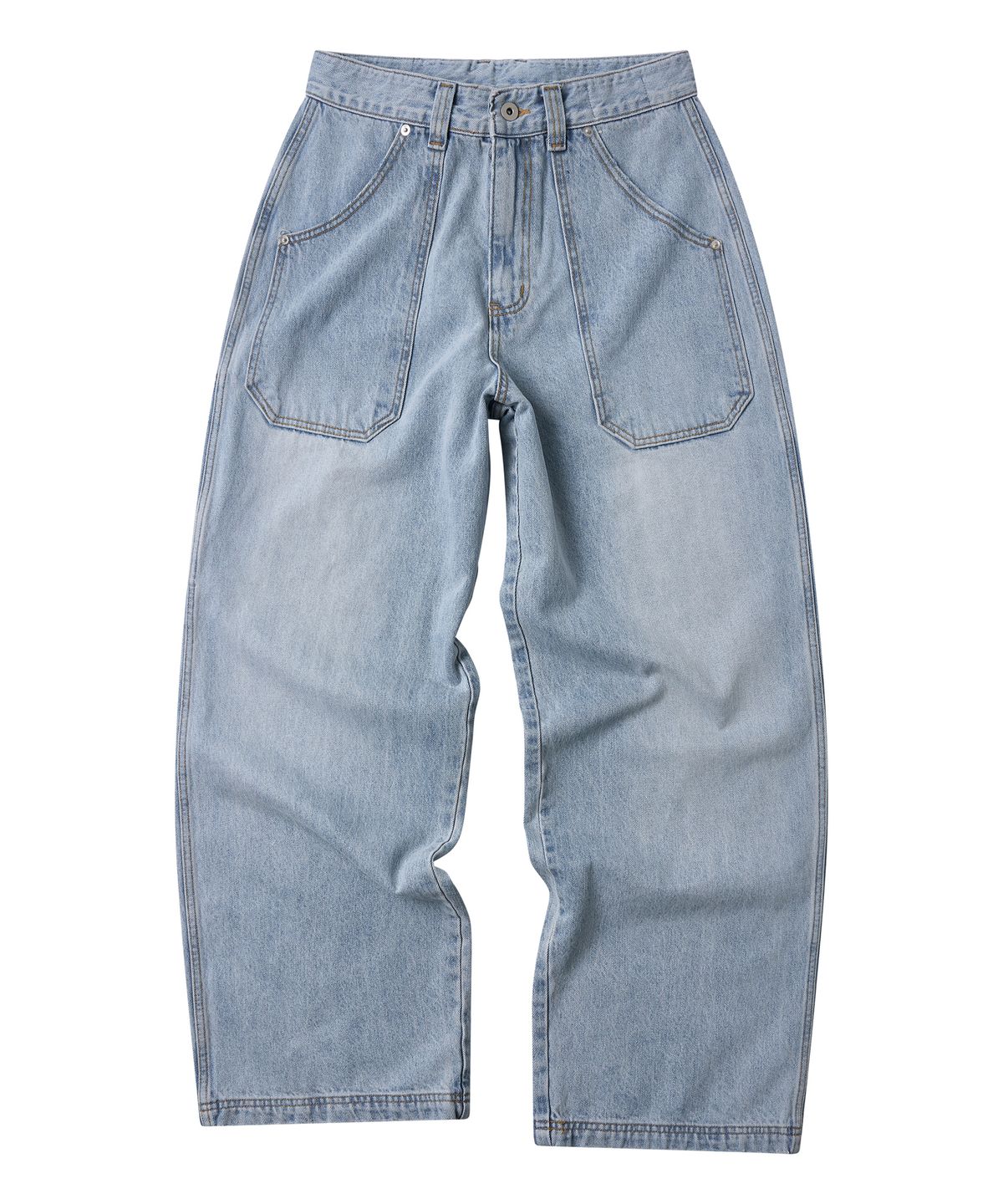 골든선샤인(GOLDEN SUNSHINE) FRENCH WORK DENIM PANTS_COOL LIGHT WASH