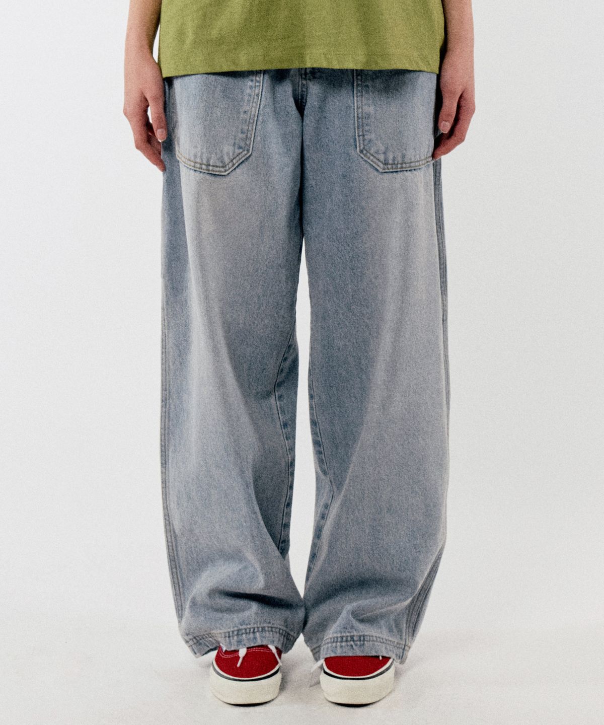 골든선샤인(GOLDEN SUNSHINE) FRENCH WORK DENIM PANTS_COOL LIGHT WASH