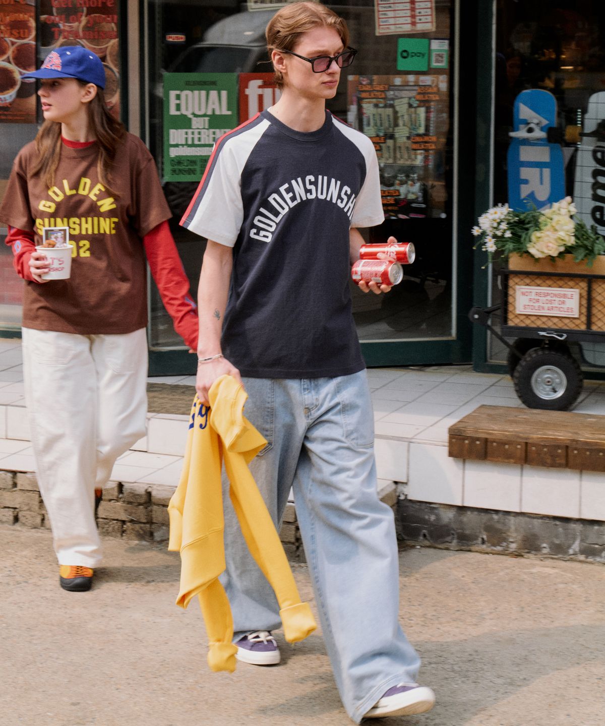골든선샤인(GOLDEN SUNSHINE) FRENCH WORK DENIM PANTS_COOL LIGHT WASH