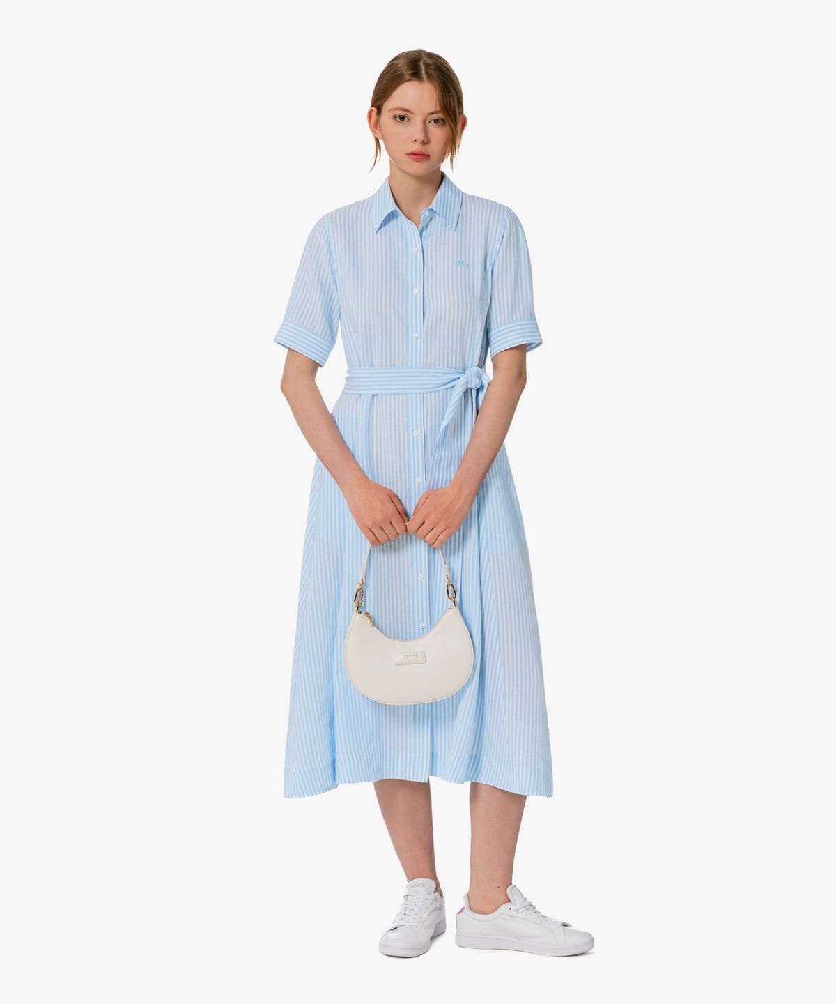 라코스테(LACOSTE) 여성 린넨 셔츠 드레스 EF319E-56G HBP