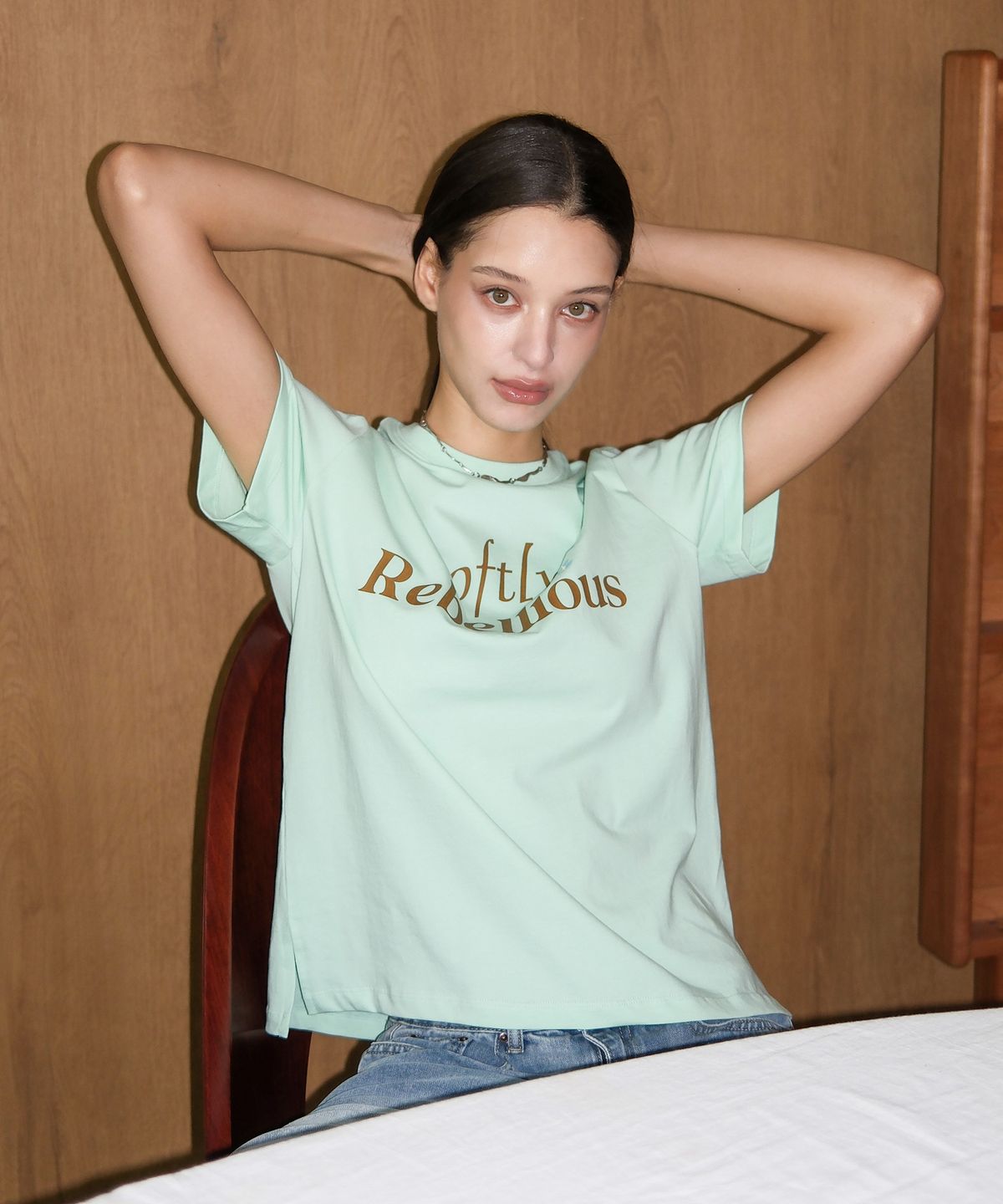 러스틱 레버리(RUSTIC REVERIE) 소프틀리 리벨리어스 릴렉스드 티셔츠 [민트]