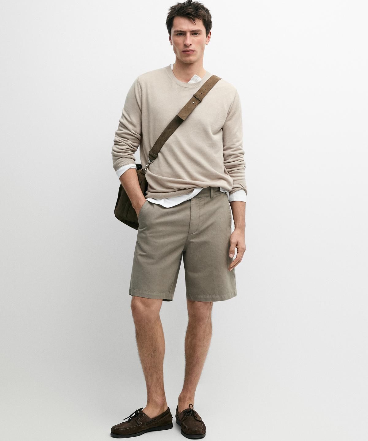 마시모두띠(MASSIMO DUTTI) 린넨 버뮤다 팬츠