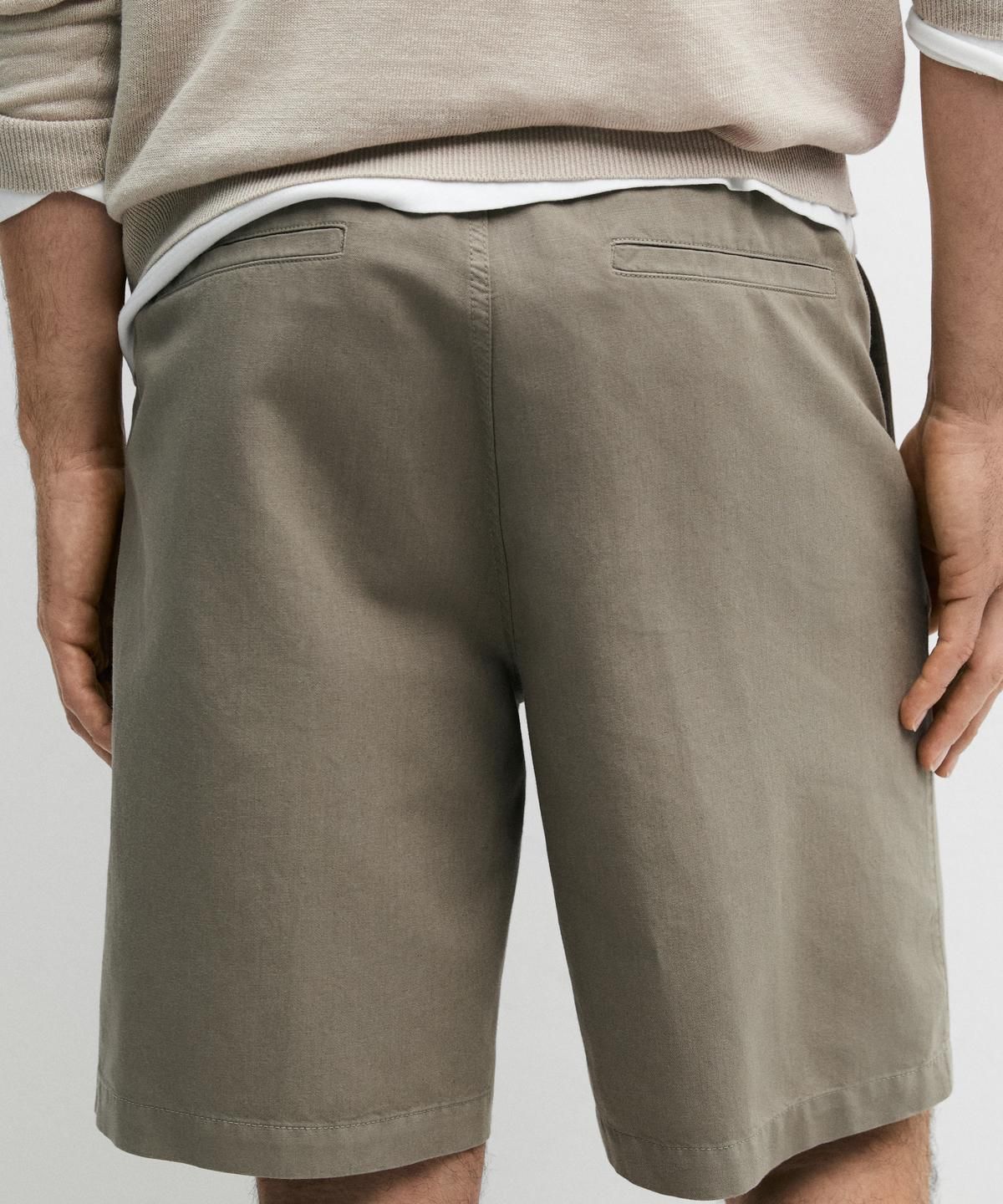 마시모두띠(MASSIMO DUTTI) 린넨 버뮤다 팬츠