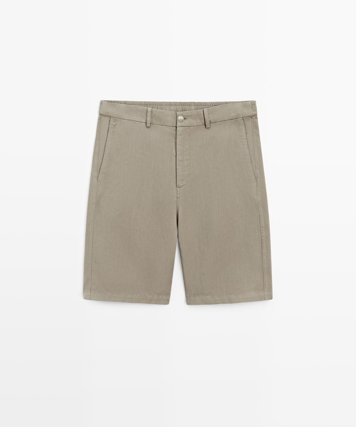 마시모두띠(MASSIMO DUTTI) 린넨 버뮤다 팬츠