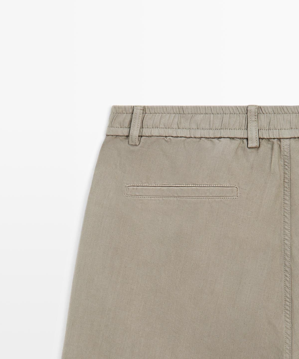마시모두띠(MASSIMO DUTTI) 린넨 버뮤다 팬츠