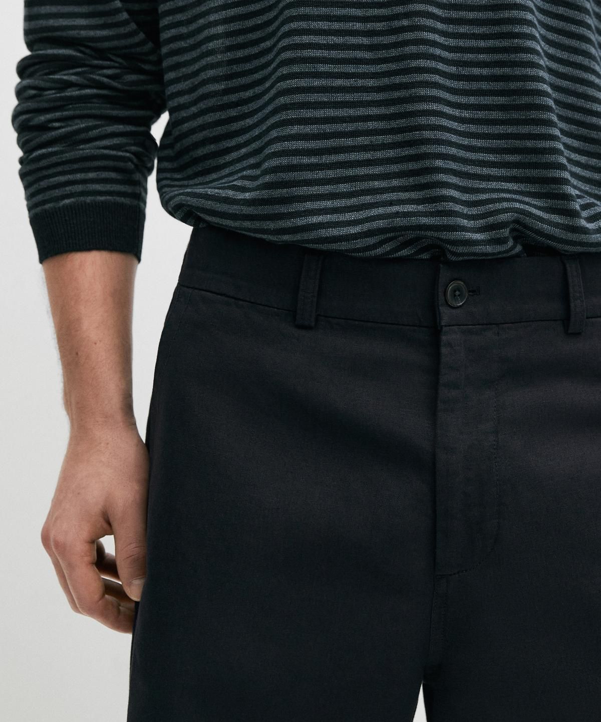 마시모두띠(MASSIMO DUTTI) 린넨 버뮤다 팬츠
