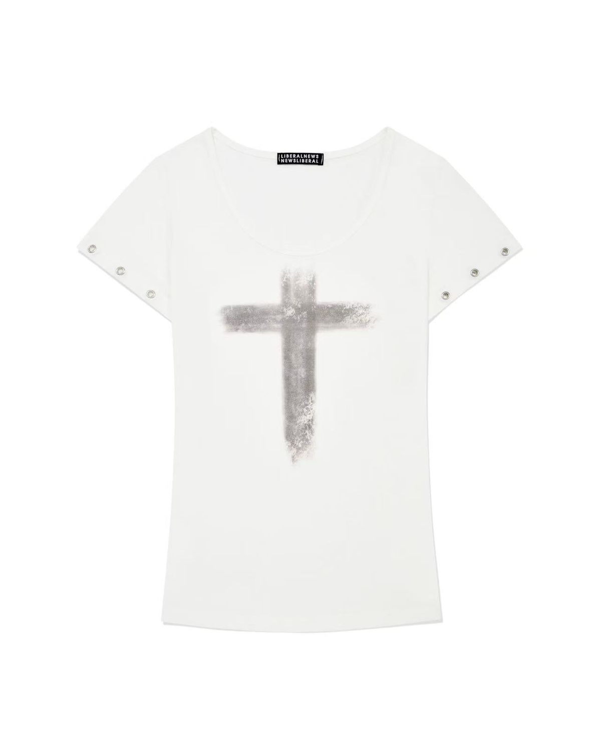 리버뉴스(LIBERALNEWS) SILVERCROSS LONG T-SHIRT_WHITE
