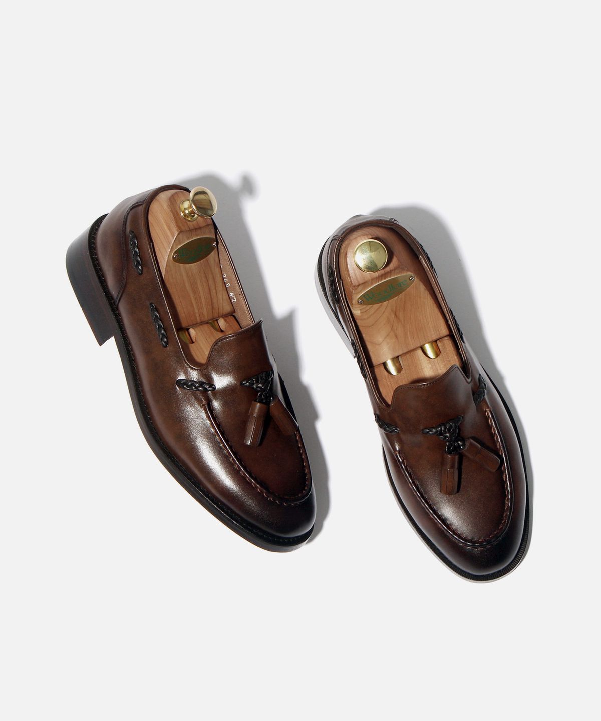 커스텀무드(CUSTOMMOOD) 메이든 소가죽 테슬로퍼(Heritage brown)