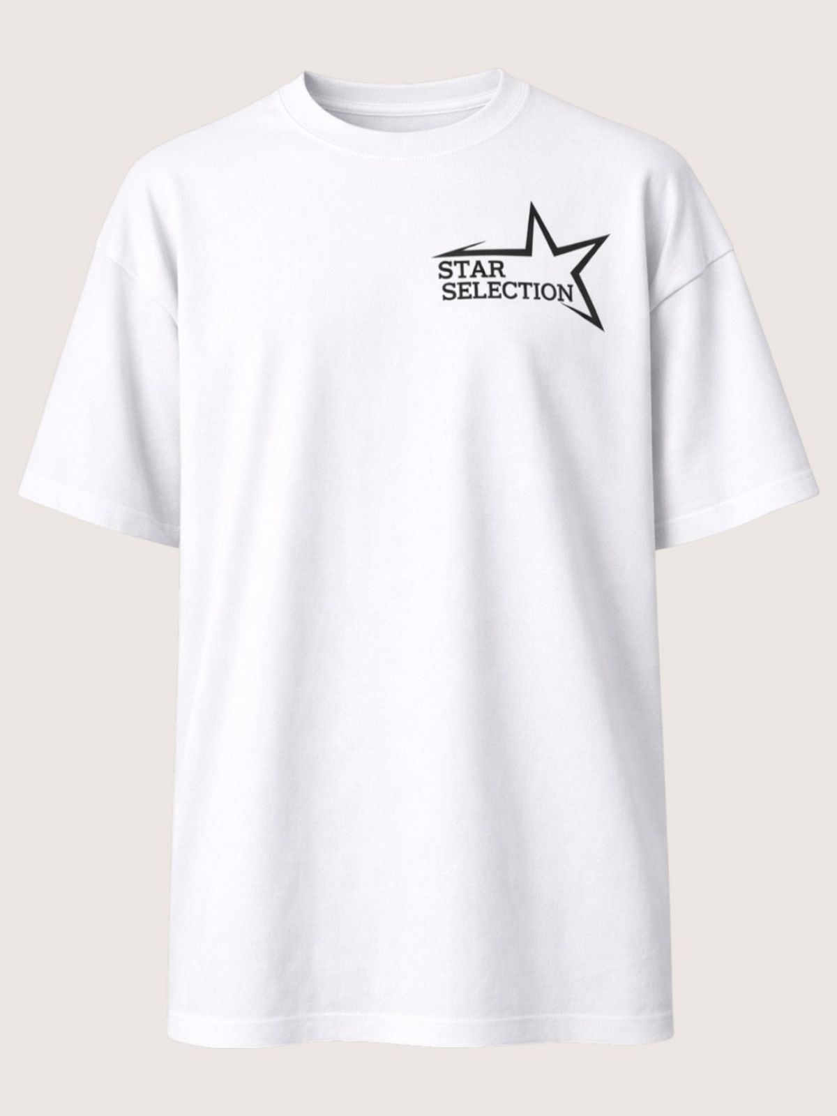 지블랙(ZBLACK) 스타셀렉션 스몰로고 스몰로고 오버핏 반팔(WHITE)