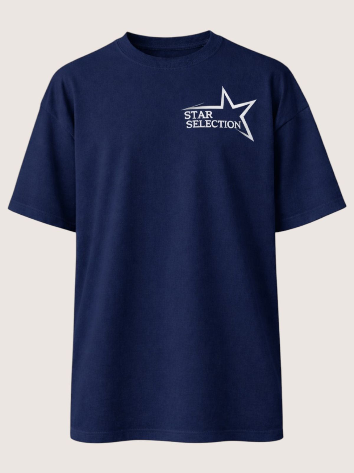 지블랙(ZBLACK) 스타셀렉션 스몰로고 스몰로고 오버핏 반팔(NAVY)