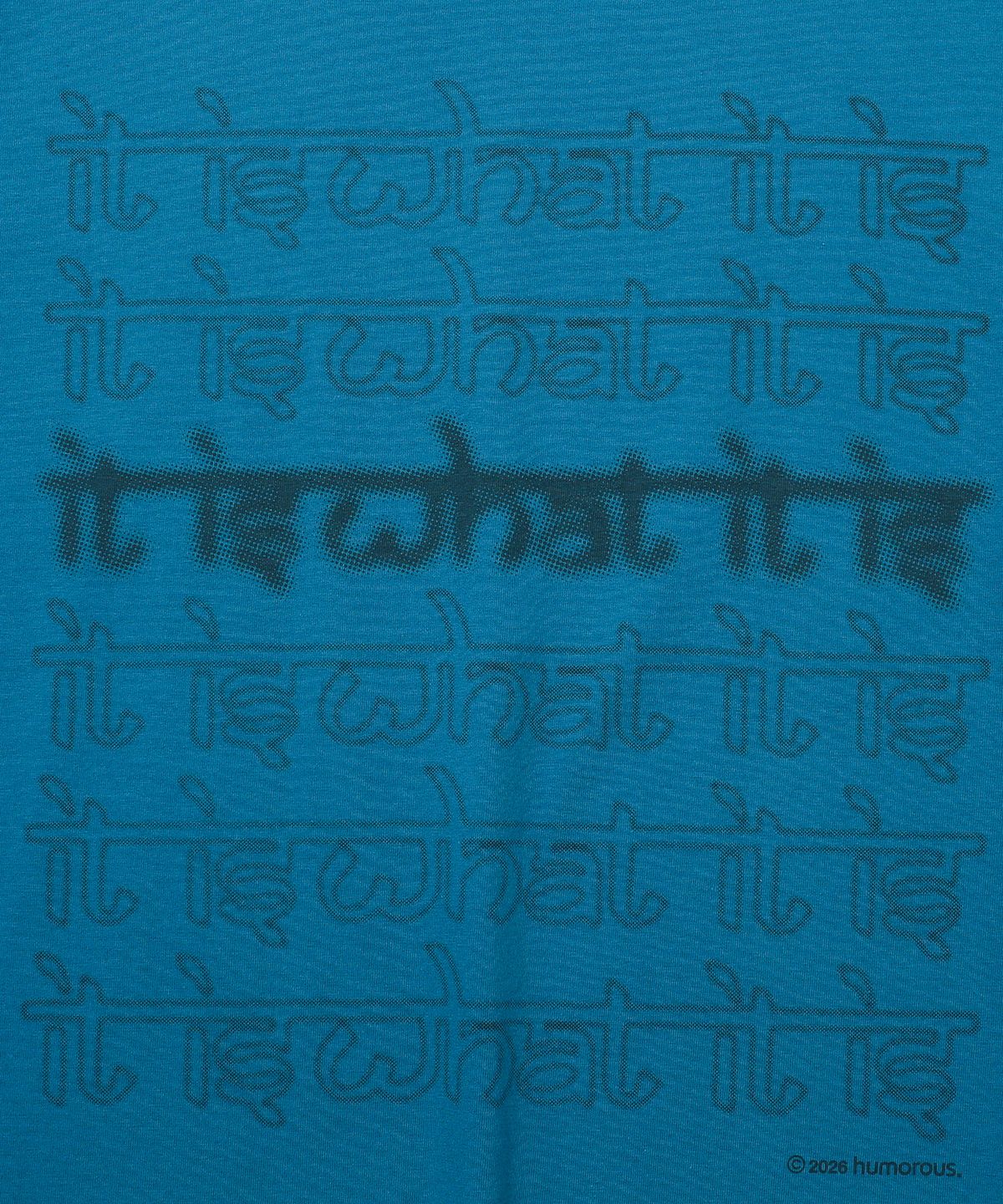휴머러스 어카운트(HUMOROUS ACCOUNT) IWI H/S TEE / TEAL BLUE