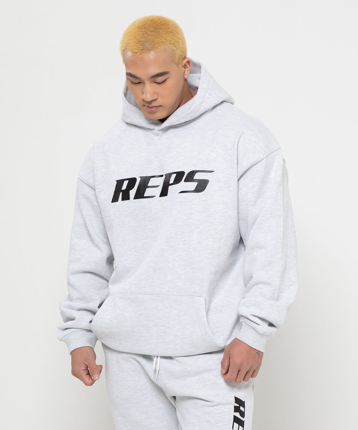 랩스온랩스(REPSONREPS) 헤비 빅로고 오버핏 후드티 3컬러