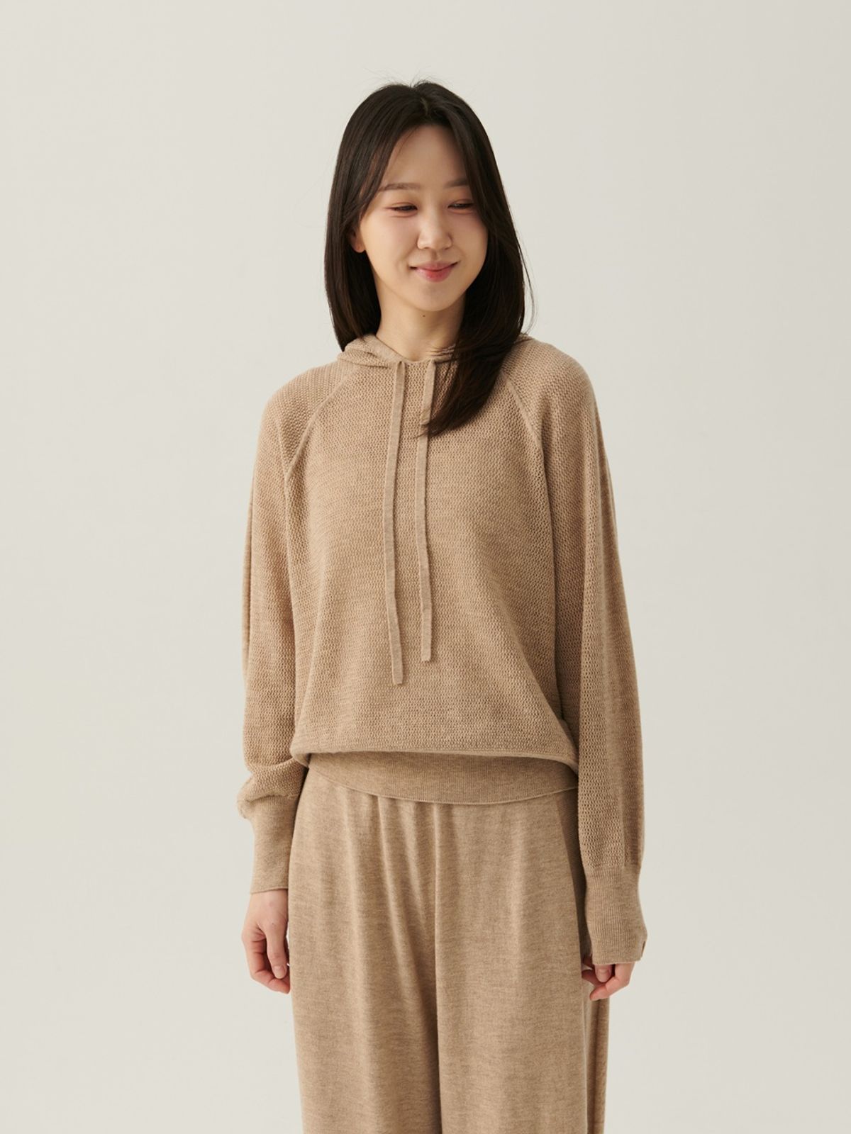 베이스스레드(BASETHREAD) Dew Hooded Top - Sand