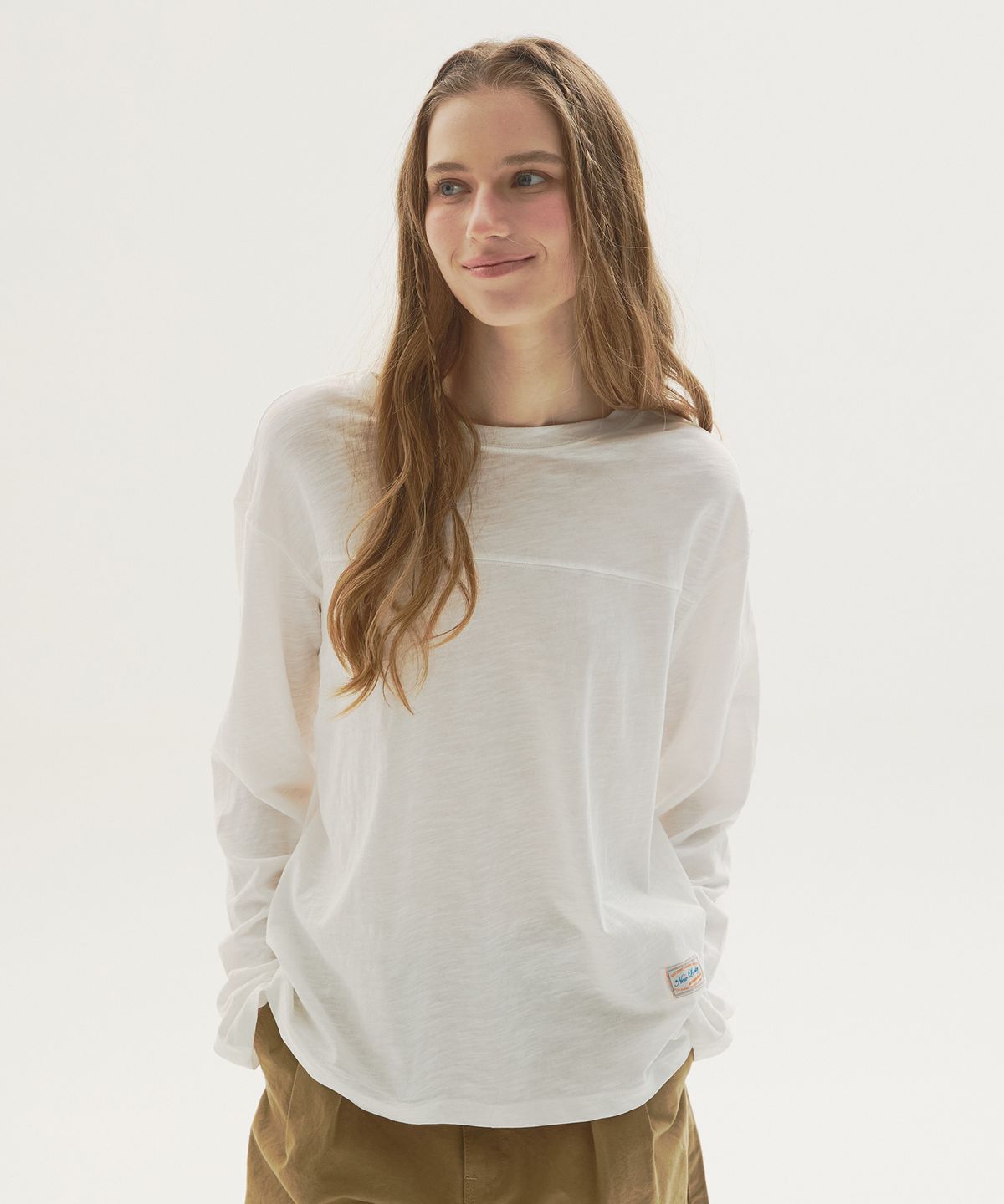 뉴루키(NEW LOOKY) Cut point t-shirt _Ivory