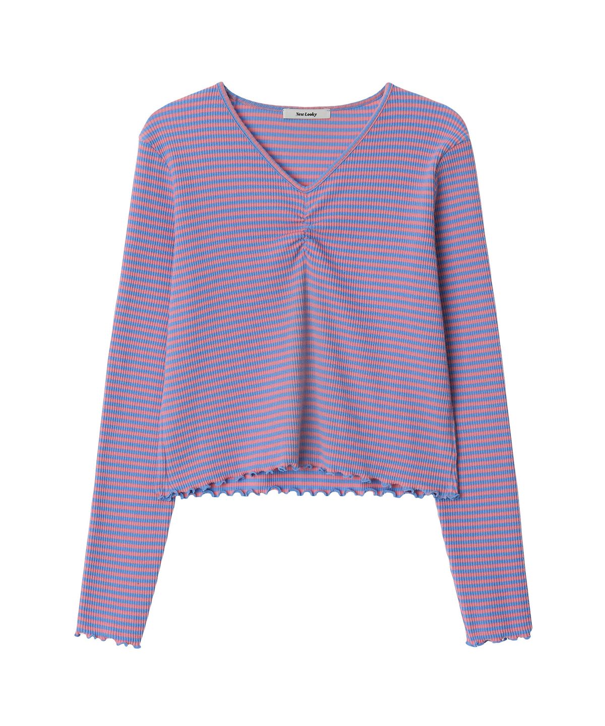 뉴루키(NEW LOOKY) Shirring point long sleeves t-shirt_Pink