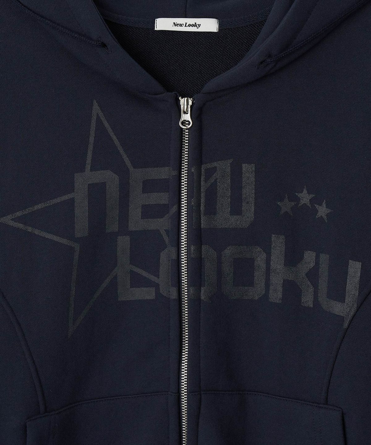 뉴루키(NEW LOOKY) Loose fit hooded jumper _Navy