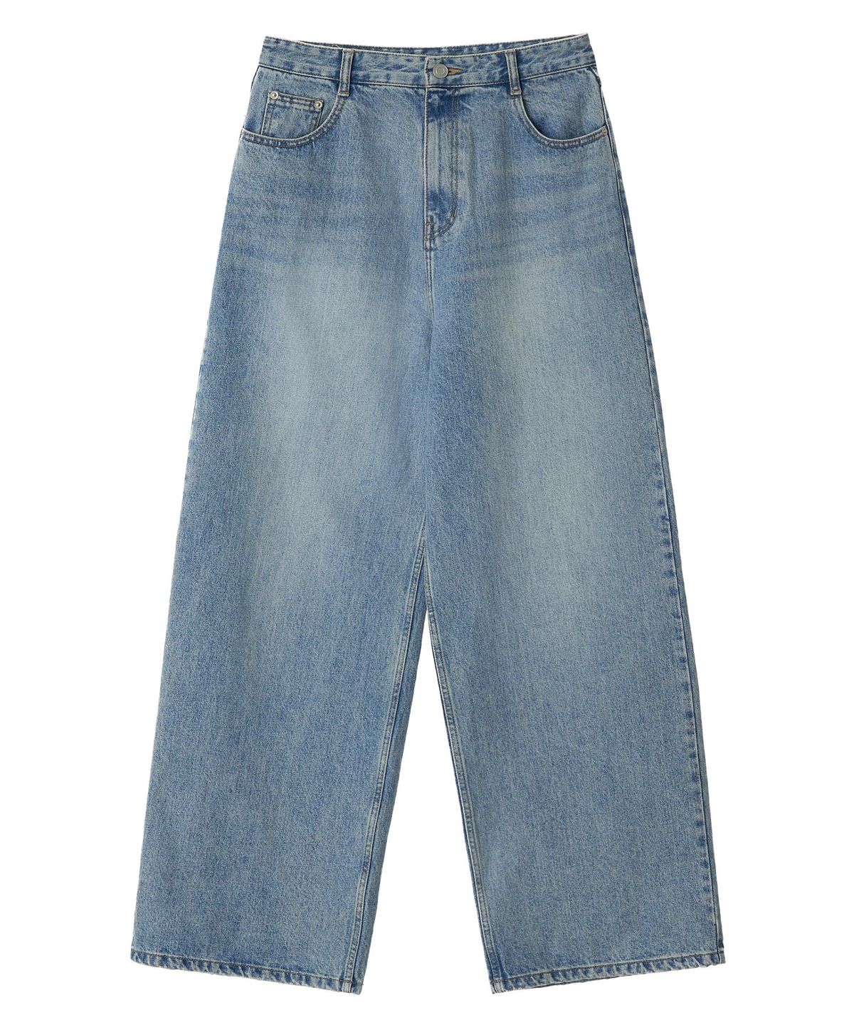 뉴루키(NEW LOOKY) Wide fit denim pants_Blue