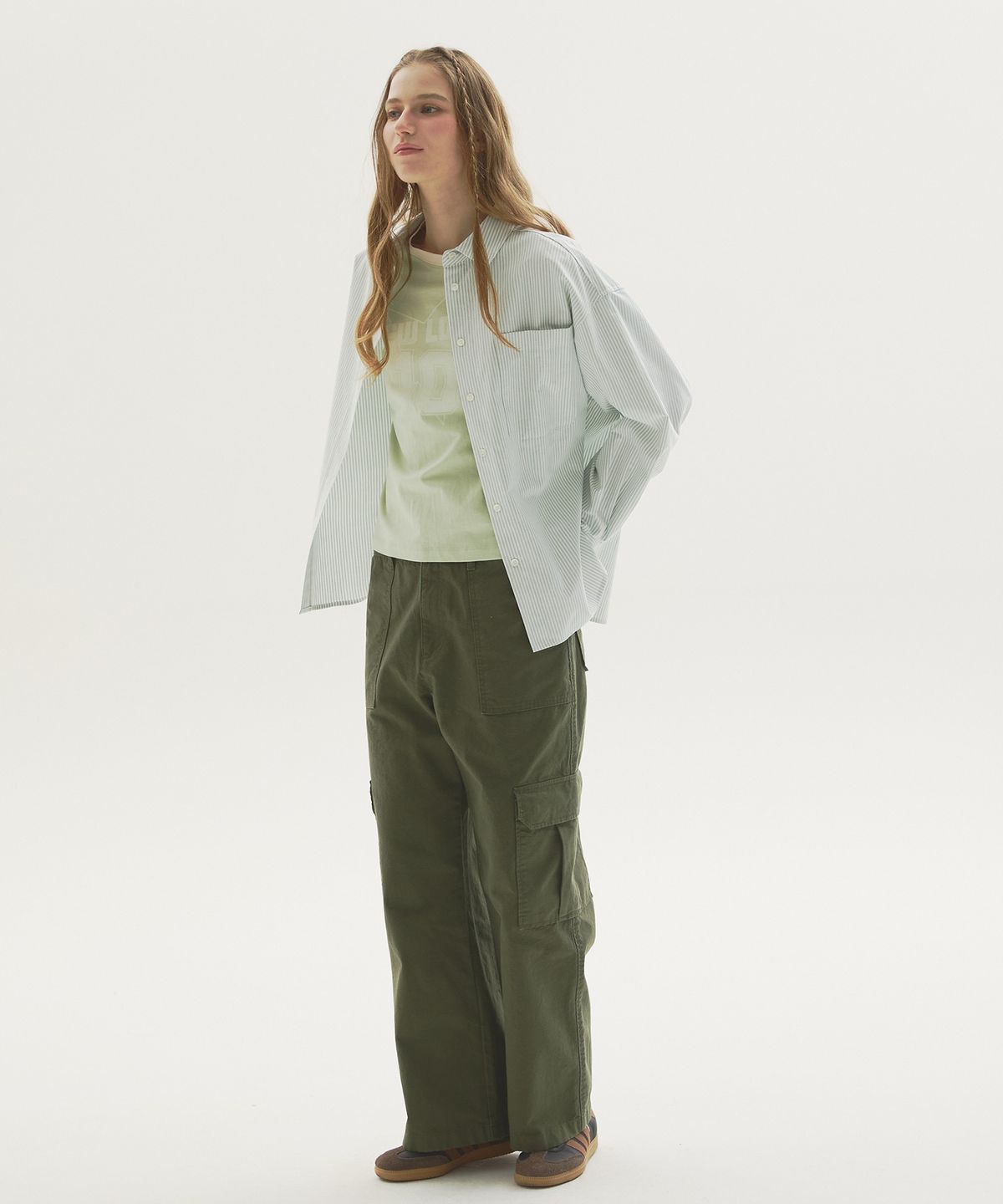뉴루키(NEW LOOKY) Vintage cotton cargo pants_Khaki