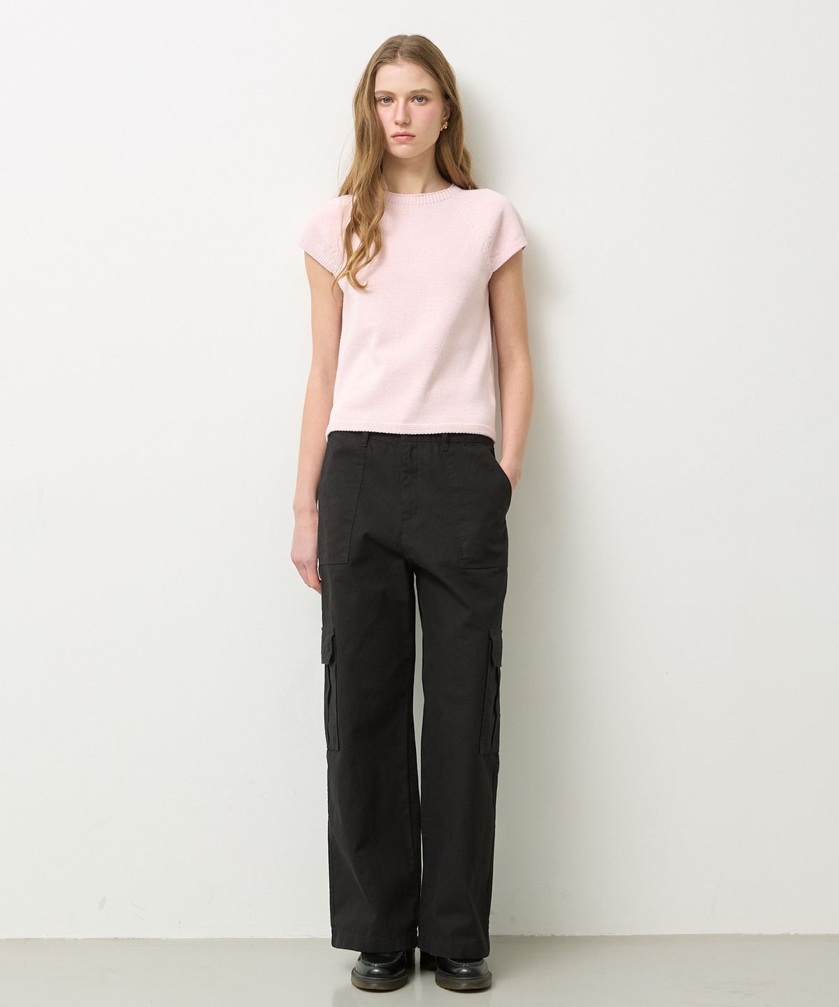 뉴루키(NEW LOOKY) Vintage cotton cargo pants_Black