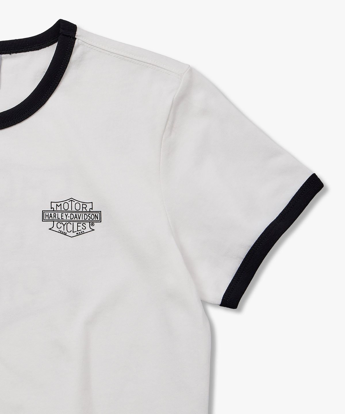 할리데이비슨 컬렉션스®(HARLEY-DAVIDSON COLLECTIONS®) [여성] 할리 바앤실드 크롭 링거티 화이트_HH26111057