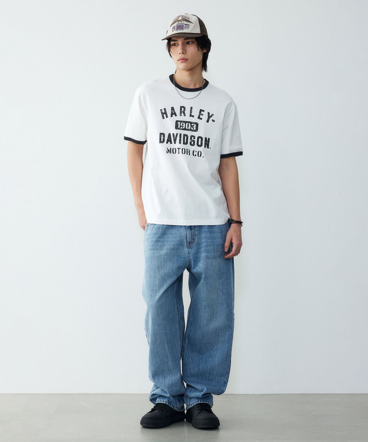 할리데이비슨 컬렉션스®(HARLEY-DAVIDSON COLLECTIONS®) 할리 1903 레터링 링거티 화이트_HH16111058