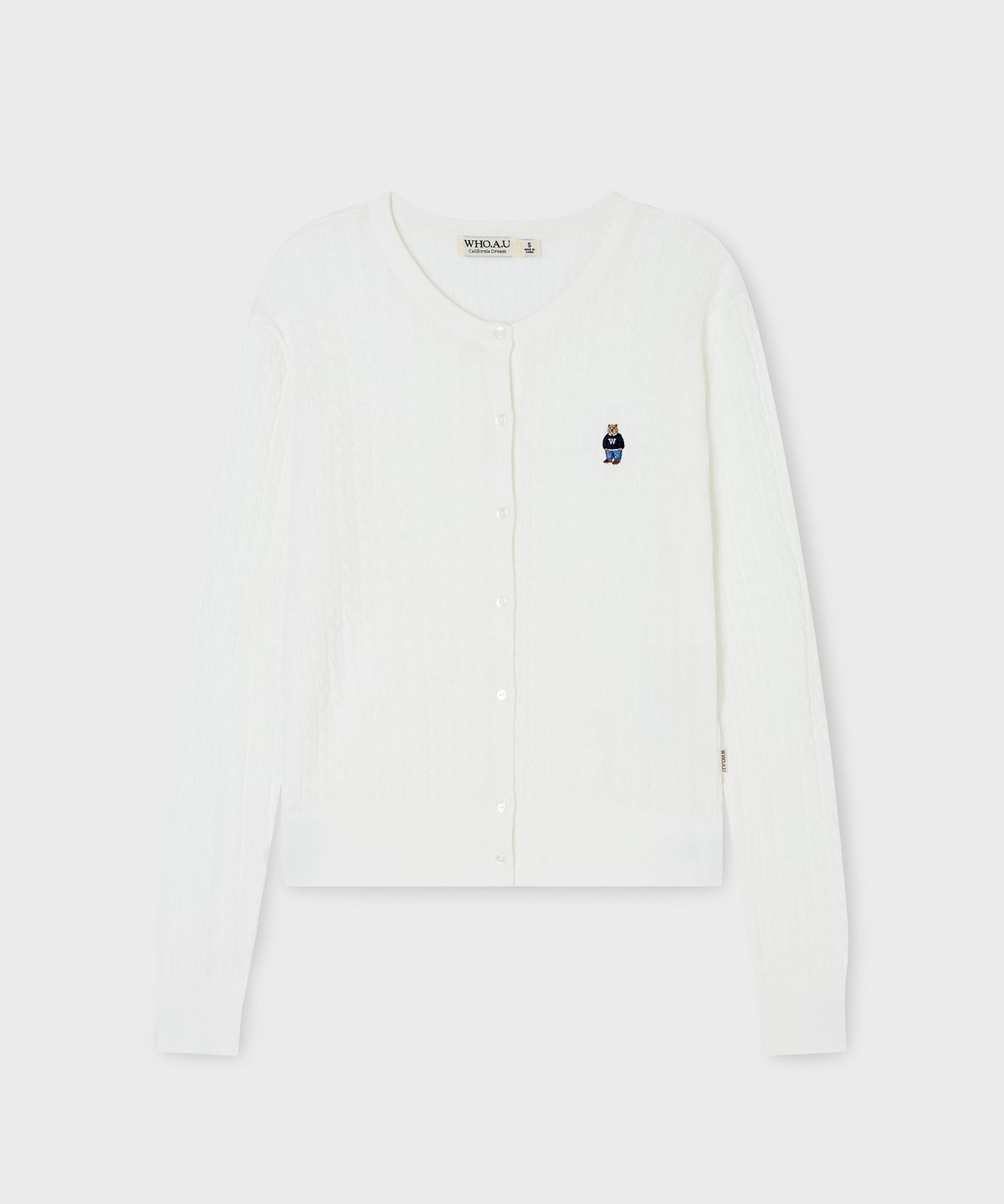 후아유(WHO.A.U) Steve High Gauge Cable Cardigan / WHCKG2521F