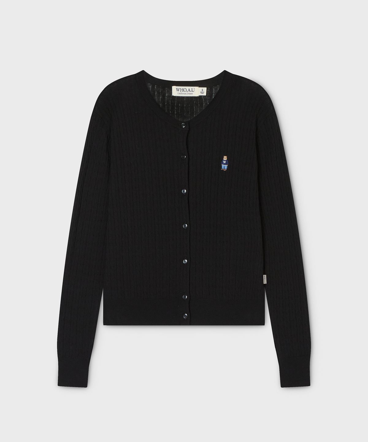 후아유(WHO.A.U) Steve High Gauge Cable Cardigan / WHCKG2521F