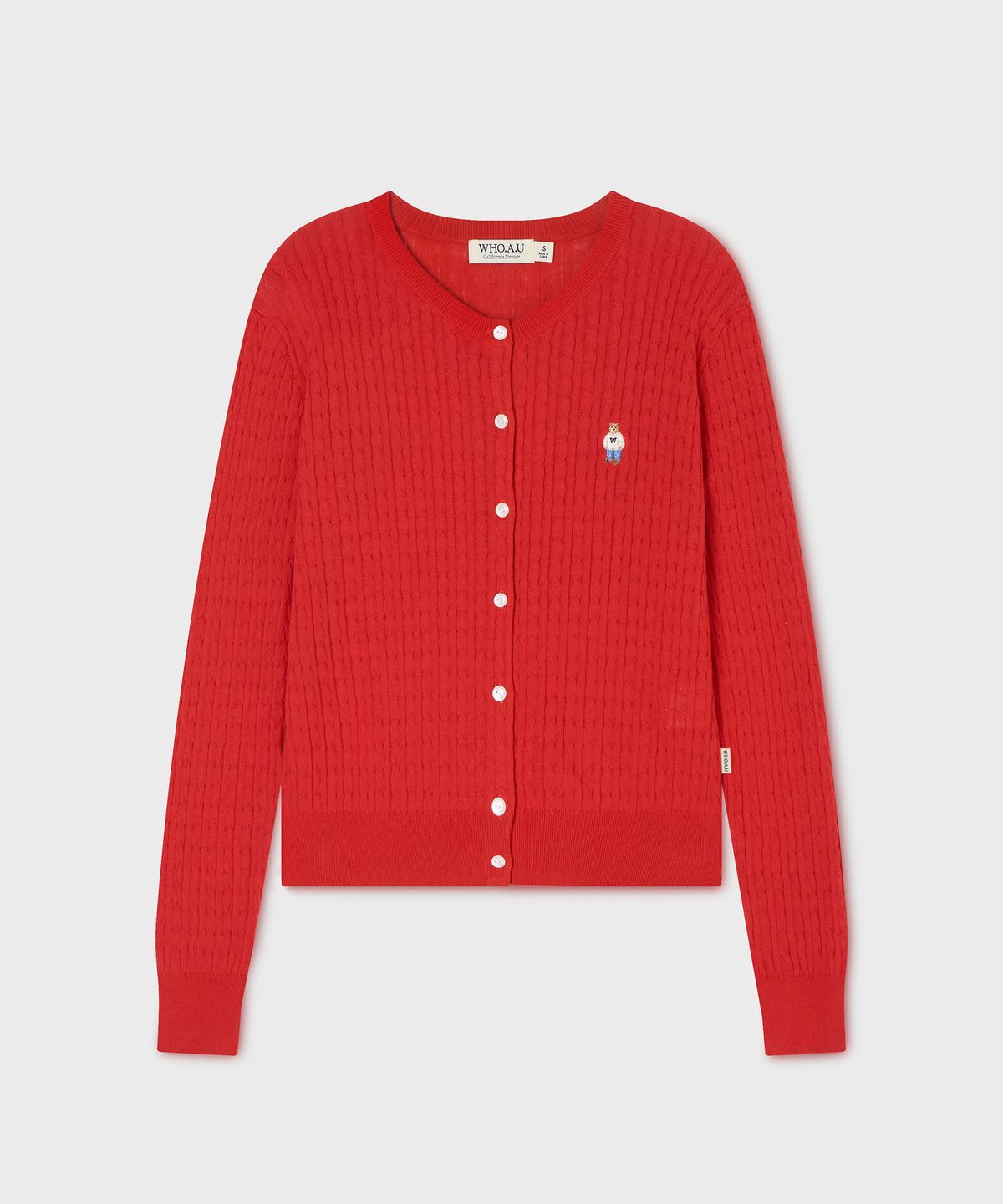 후아유(WHO.A.U) Steve High Gauge Cable Cardigan / WHCKG2521F