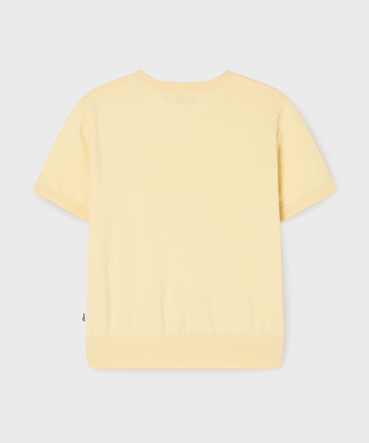 후아유(WHO.A.U) Steve R-neck Plain Short Sleeve Sweater/WHKAG2425F