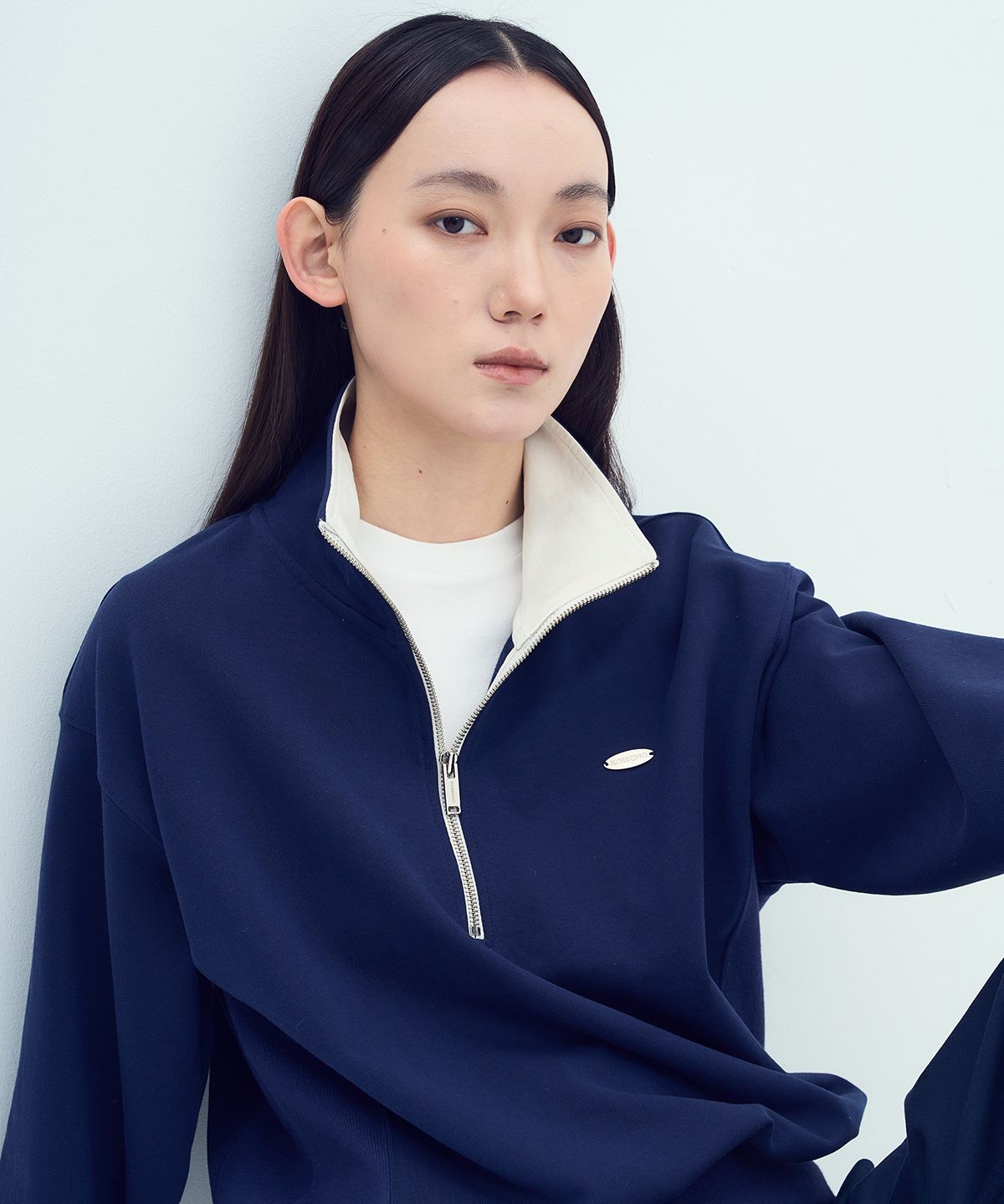 콥키노(KOBKINO) HALF ZIP SWEATSHIRT (NAVY)