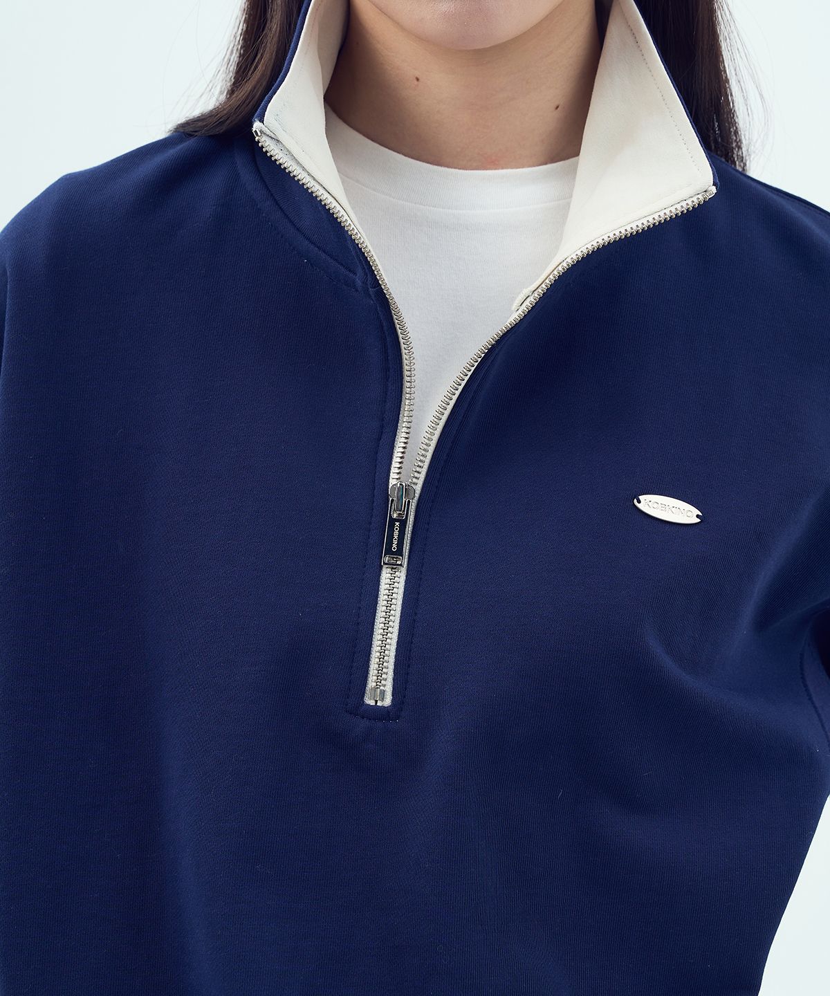콥키노(KOBKINO) HALF ZIP SWEATSHIRT (NAVY)
