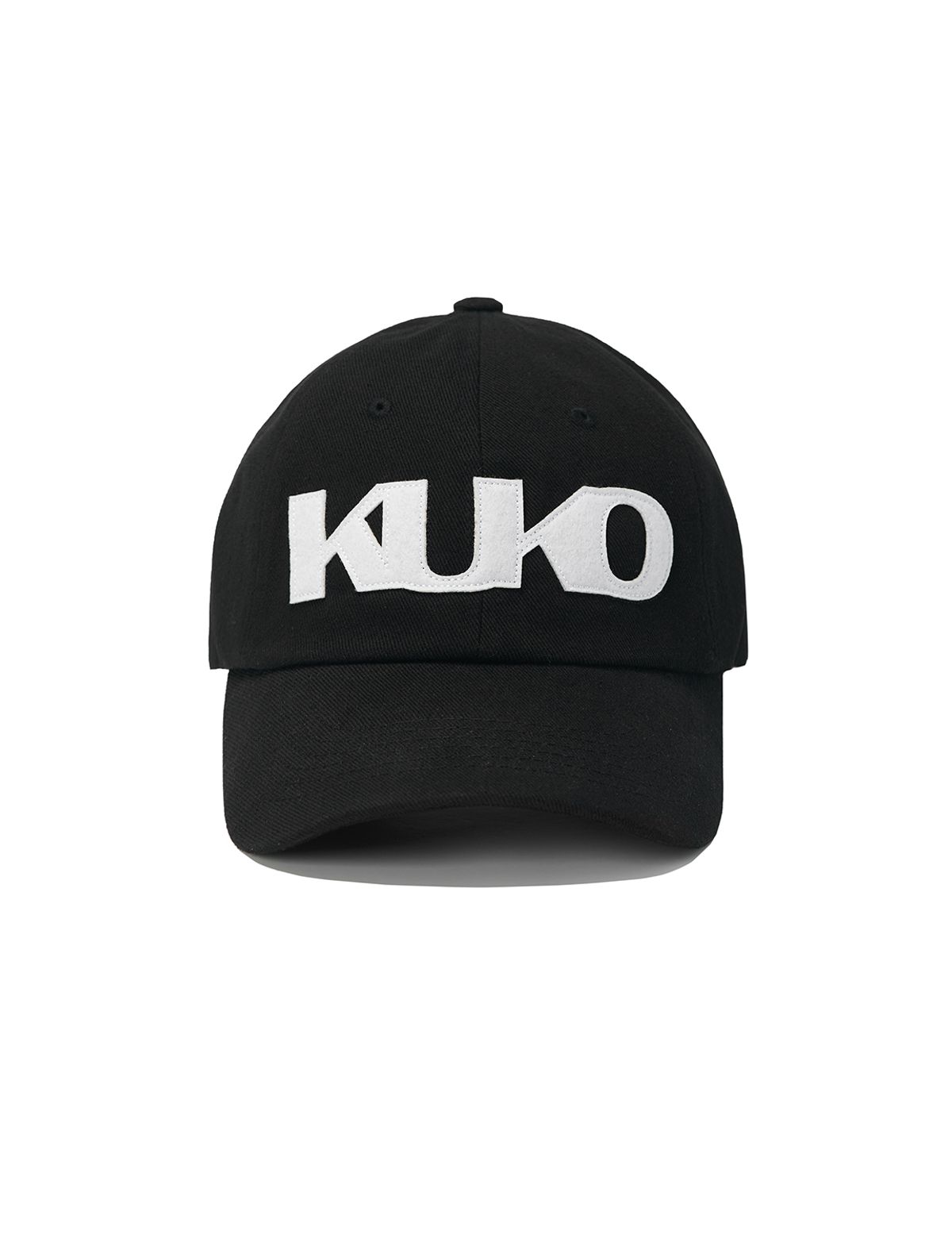 쿠코(KUKO) 쿠코 심볼 6패널 볼 캡_블랙