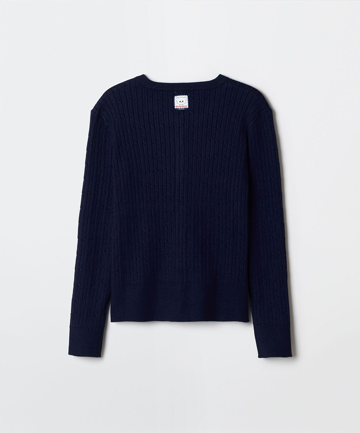 스파오(SPAO) [버터베어] 케이블 라운드넥 카디건(NAVY)_SPCKG23U02
