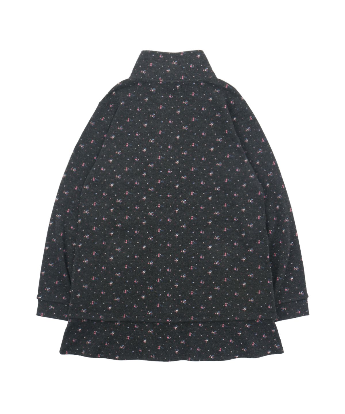 써넥트(SUNNECT) Floral Jersey Coat - Charcoal