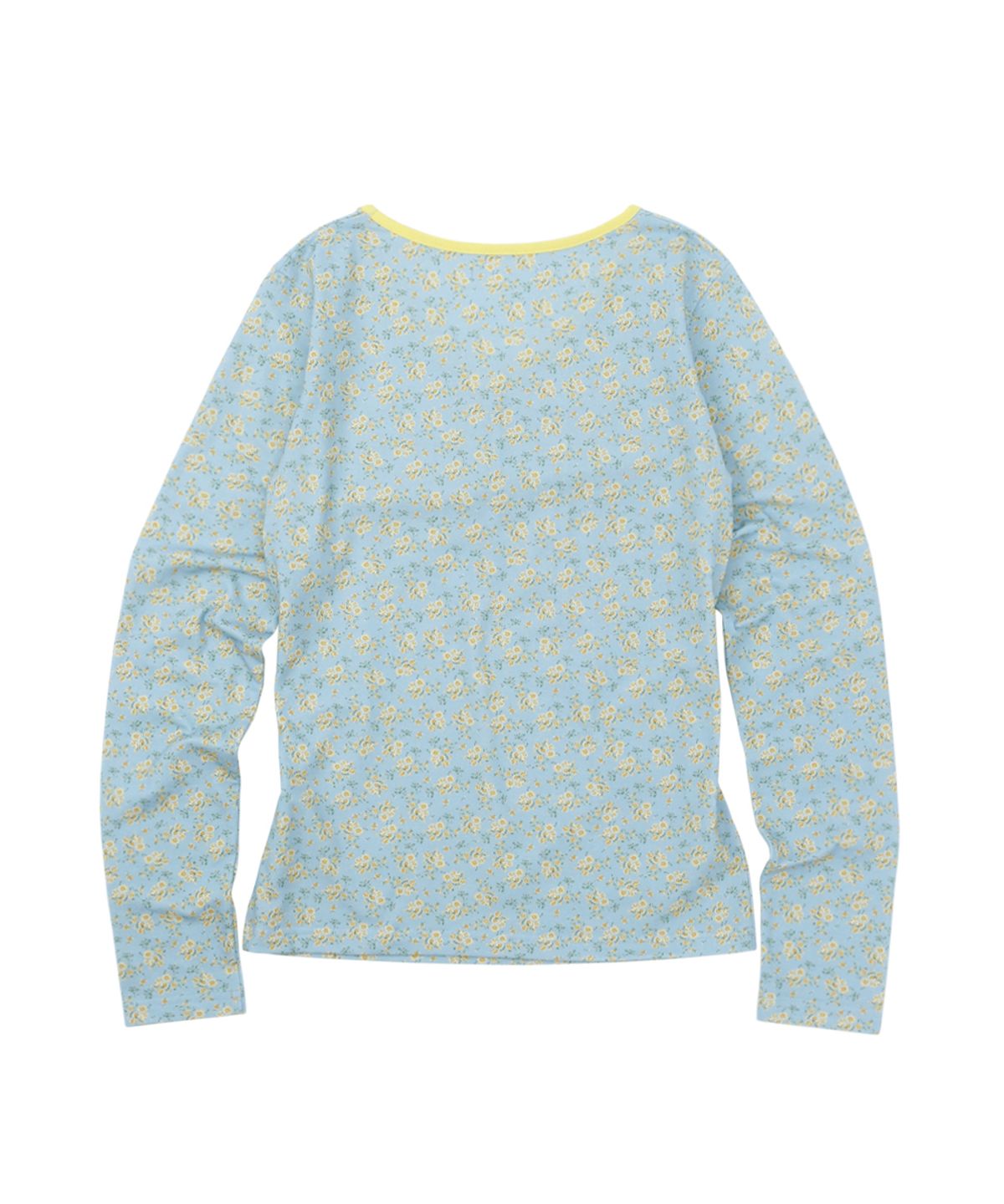 써넥트(SUNNECT) Floral Cinch Front LS Tee - Blue