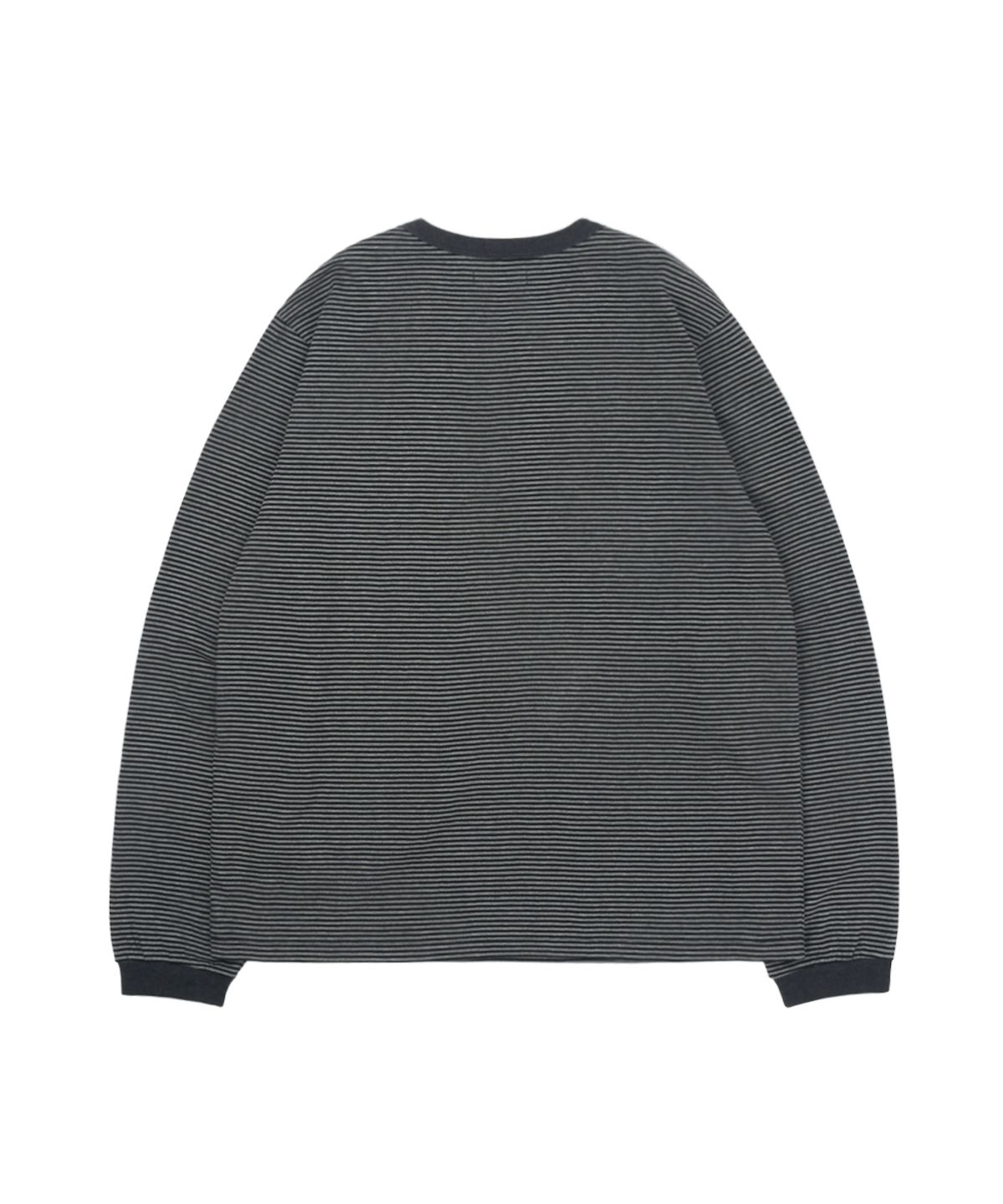 써넥트(SUNNECT) ST Henley Neck LS Tee - Charcoal