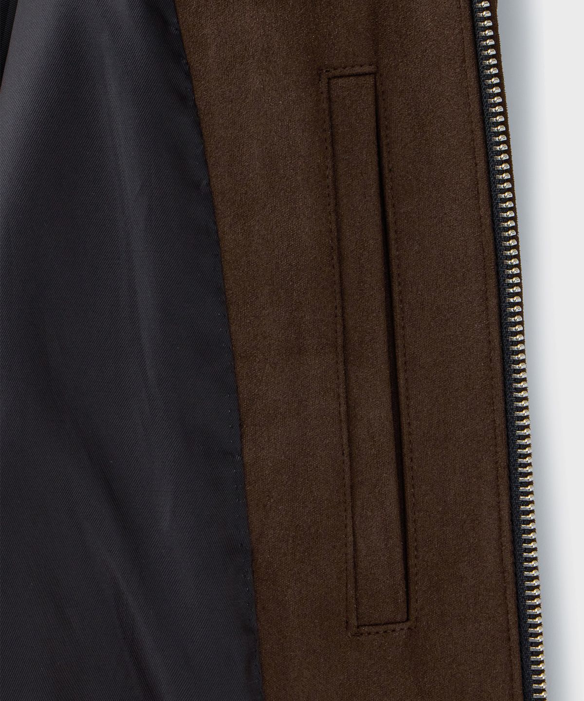 브랜디드(BRANDED) FAKE SUEDE BLOUSON JACKET [BROWN]