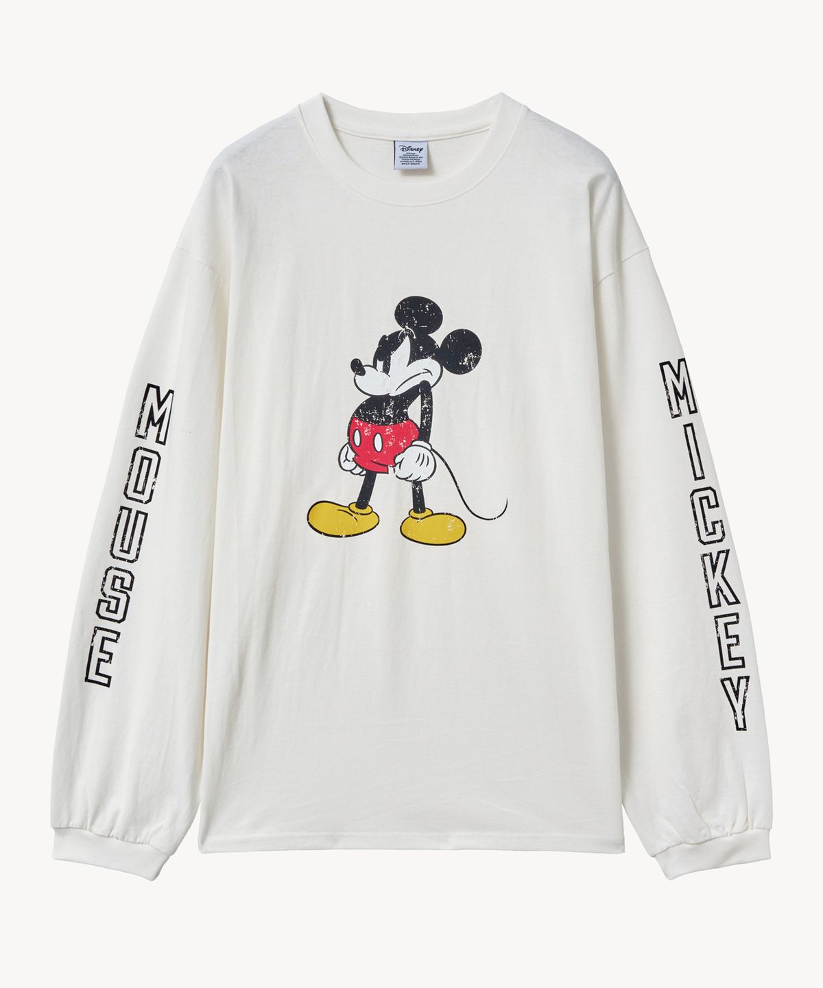 브이투(VTWO) 앵그리 _미키_ 롱 슬리브 티 (WHITE)