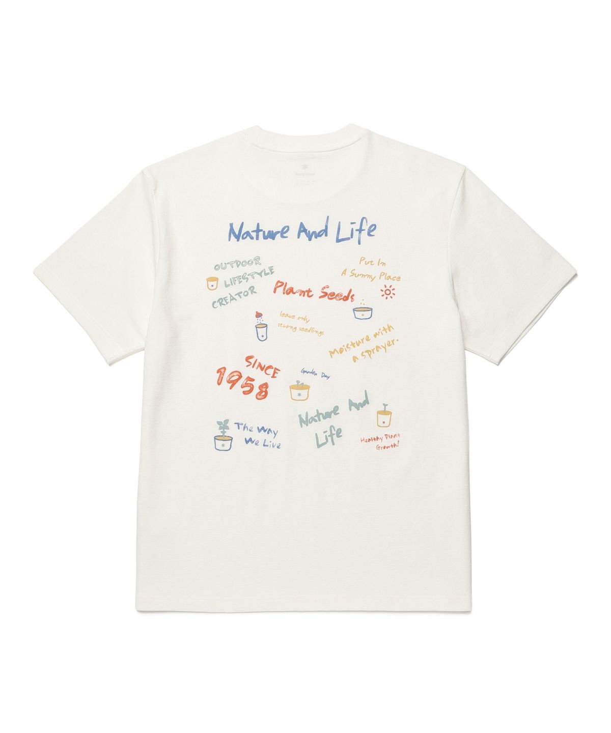 스노우피크 어패럴(SNOWPEAK APPAREL) 소로나 크레용 반팔 티셔츠 (S26MUFTS08) Off White