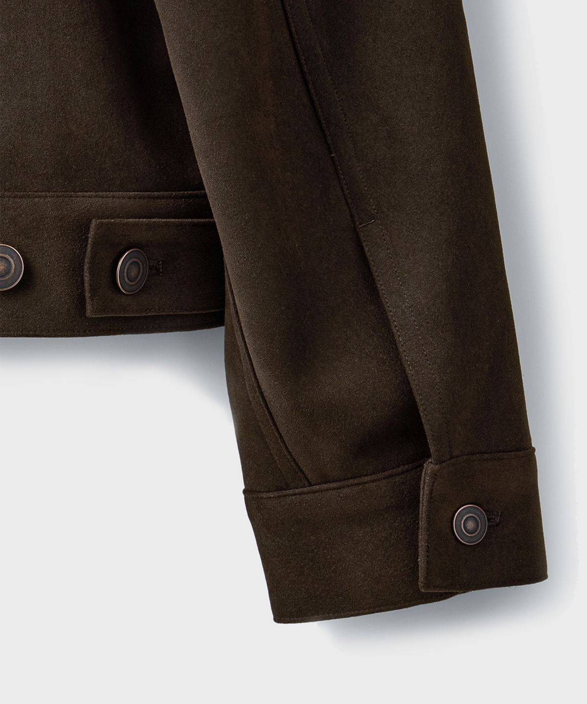 브랜디드(BRANDED) FAKE SUEDE TRUCKER JACKET [BROWN]