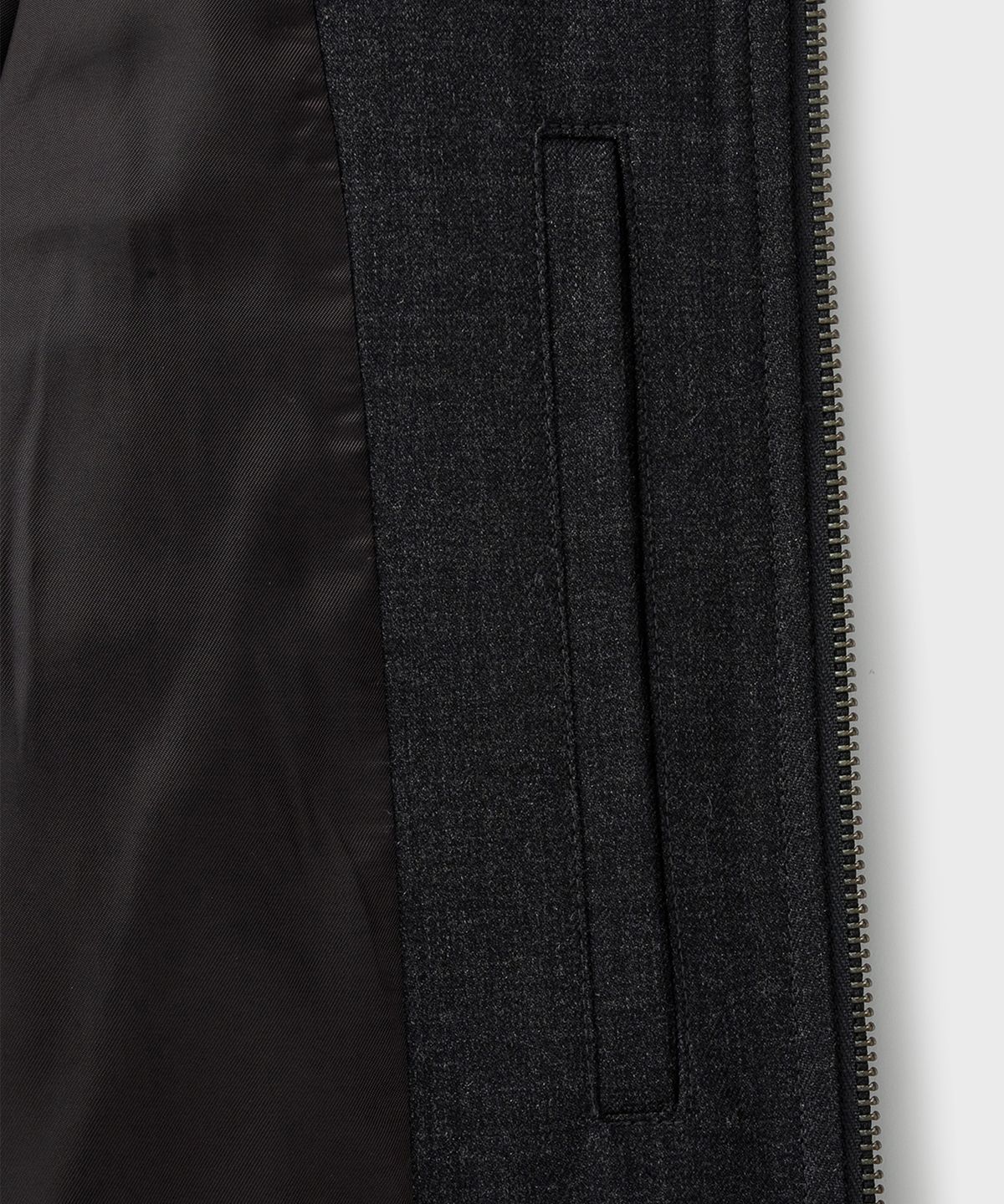 브랜디드(BRANDED) MINIMAL CROP BLOUSON JACKET [GRAY]