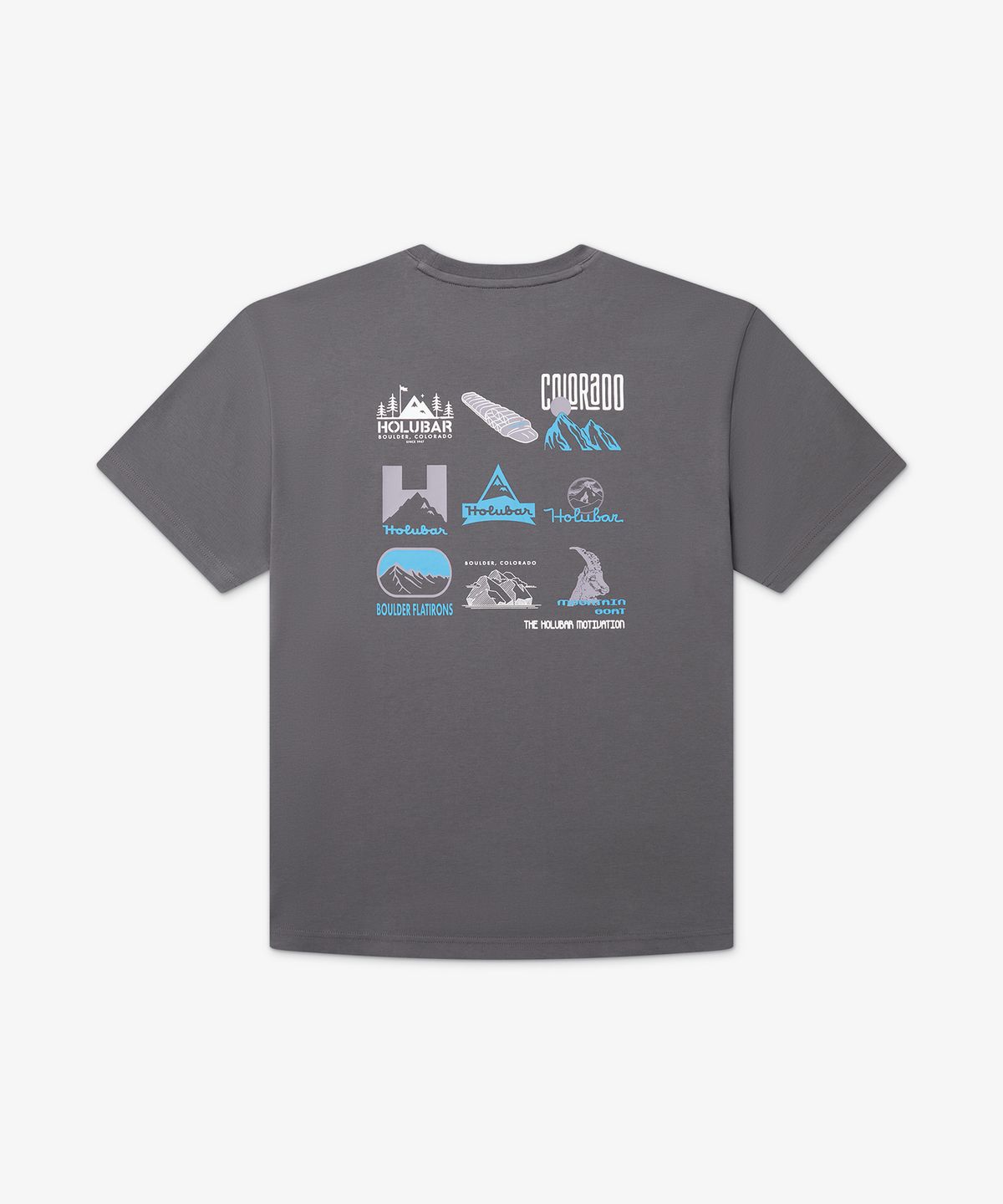 홀루바(HOLUBAR) Backpacking Graphic T Shirt Charcoal